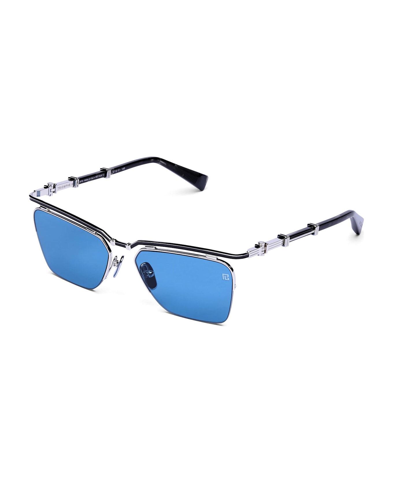 Balmain Triomphe Ii - Silver / Black Havana Sunglasses - silver/black tortoise