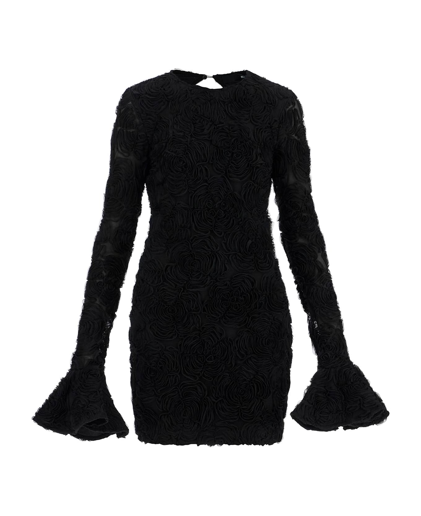 Rotate by Birger Christensen Floral Pattern Mini Dress - BLACK (Black)