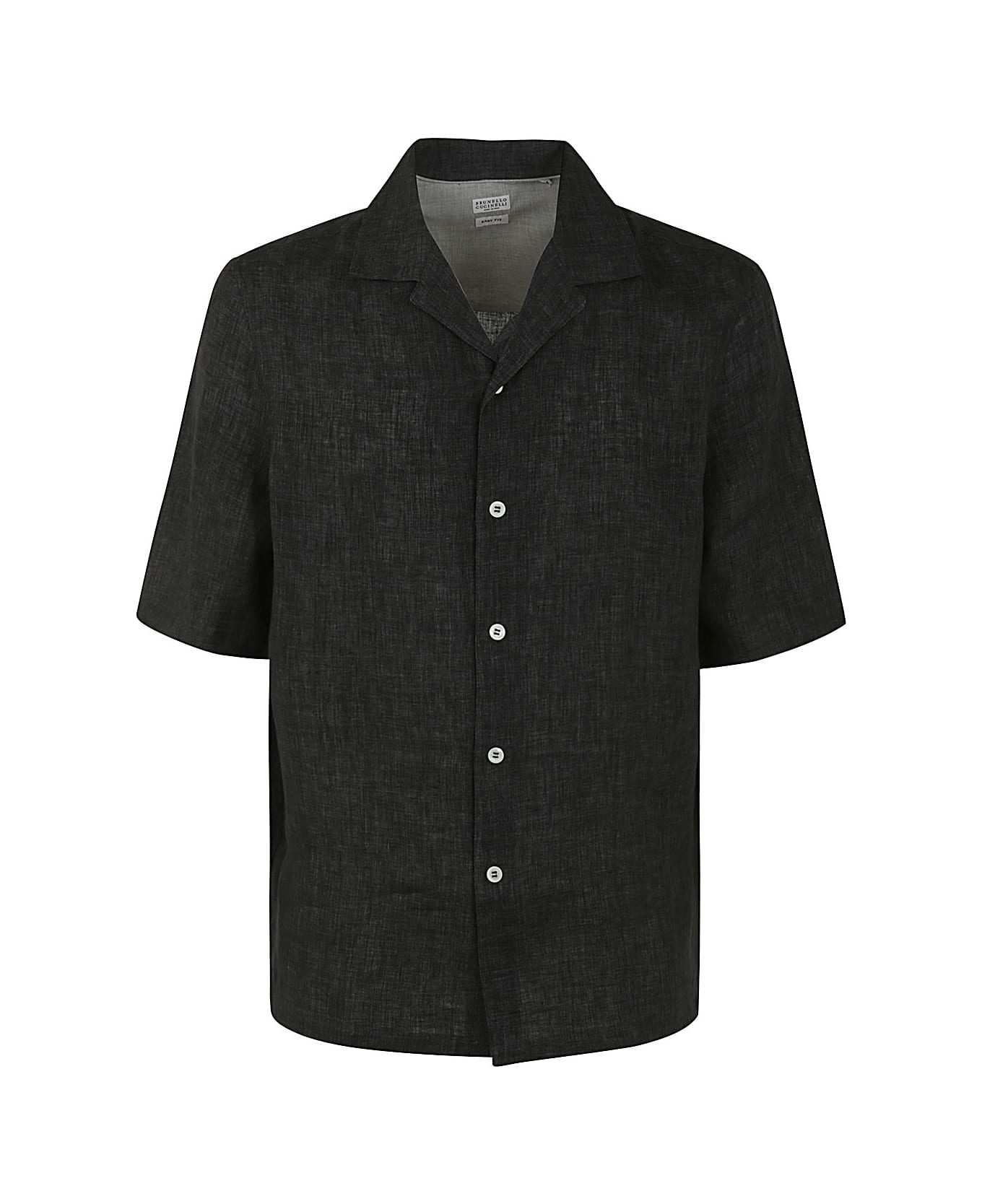 Brunello Cucinelli Chambray Short-sleeved Shirt - Anthracite シャツ
