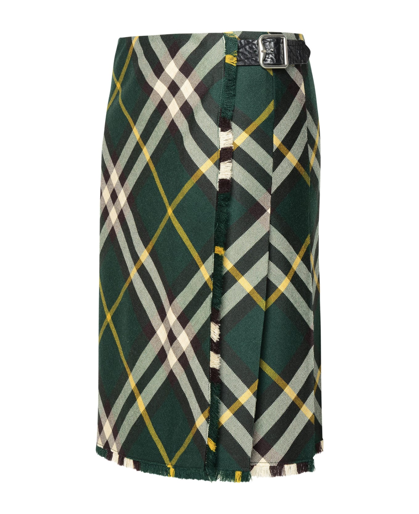 Burberry Green Wool Skirt - Ivy ip check