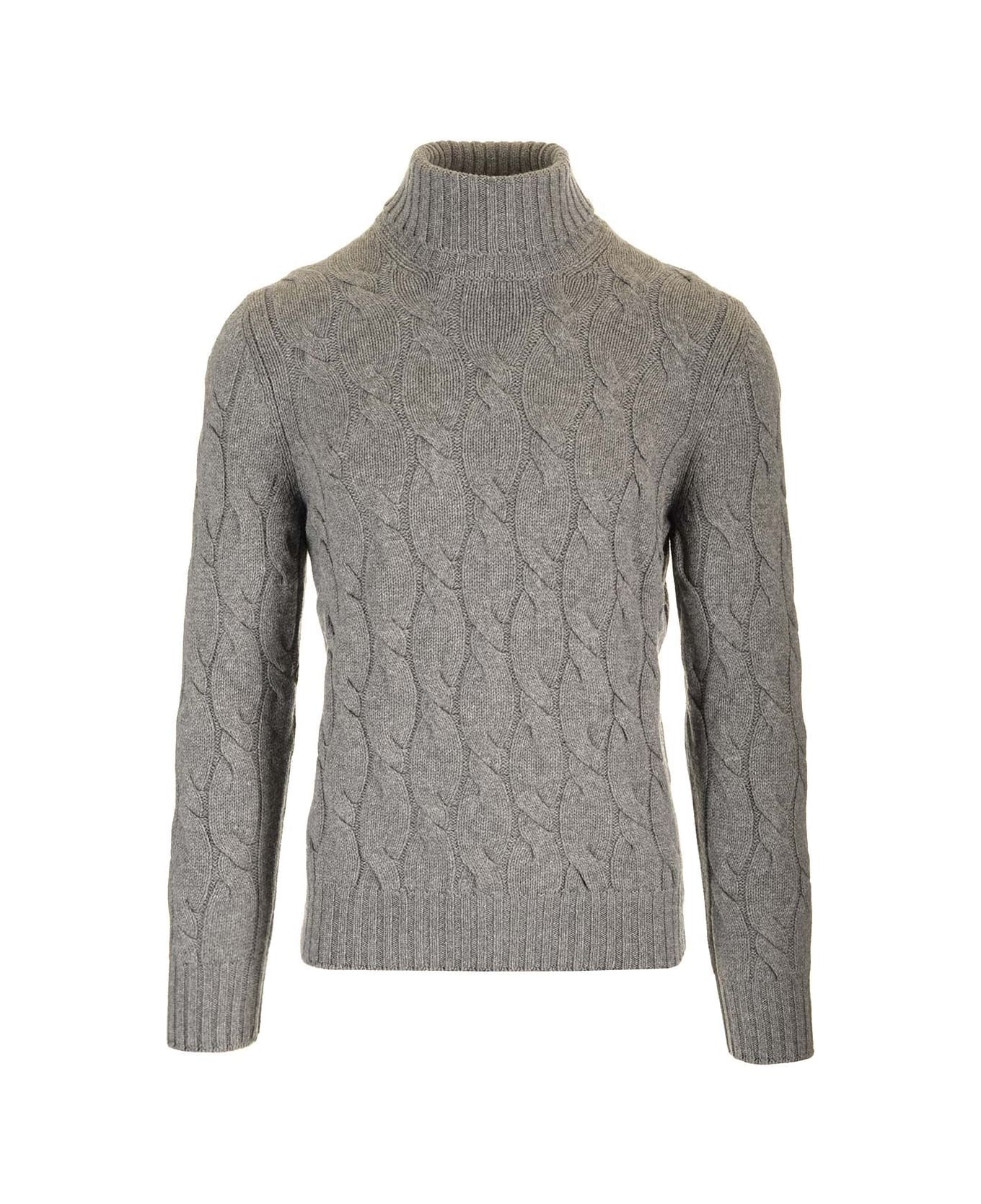 Barba Napoli Turtleneck Sweater - Grey