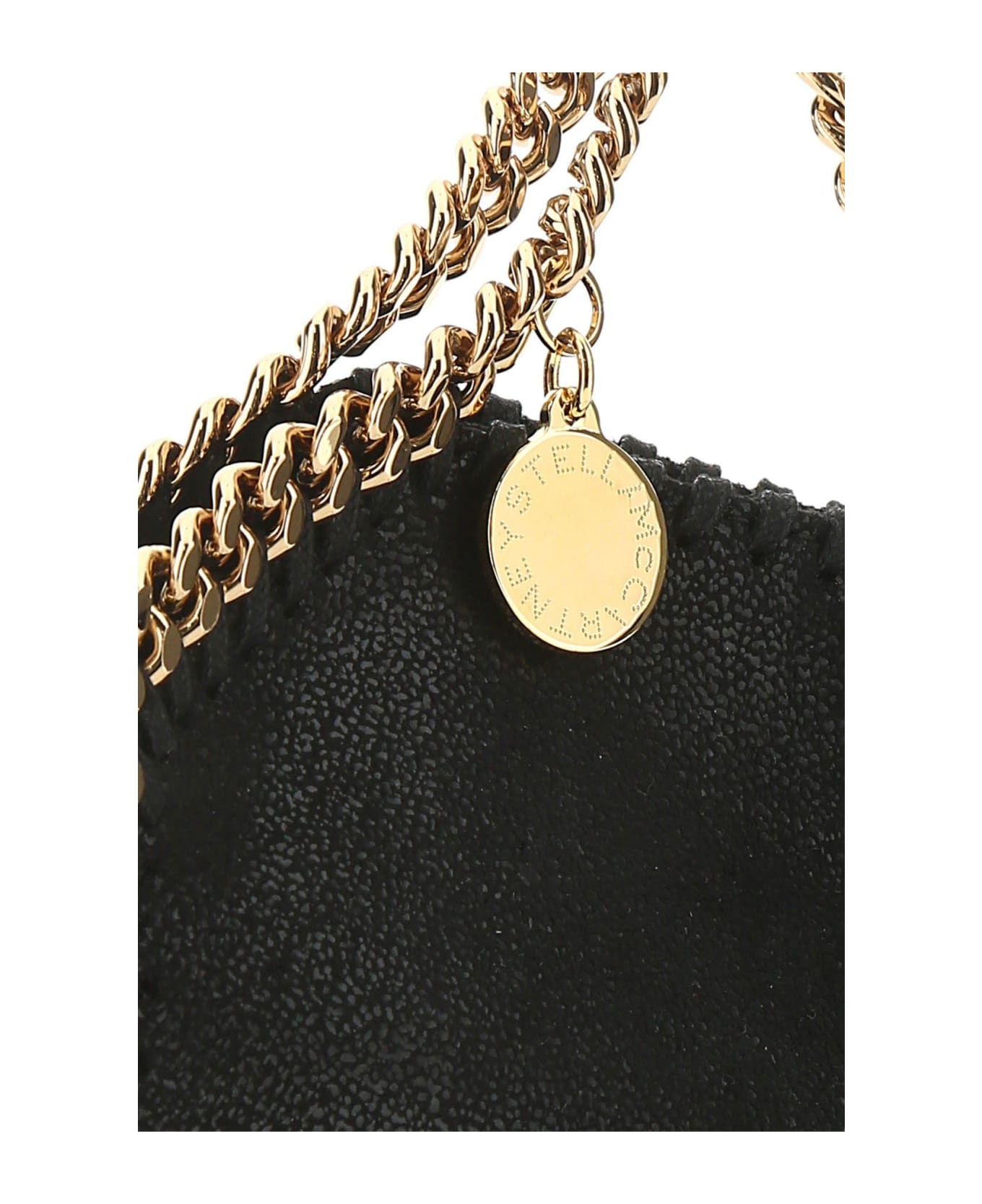 Stella McCartney Black Shaggy Deer Micro Falabella Handbag - Black