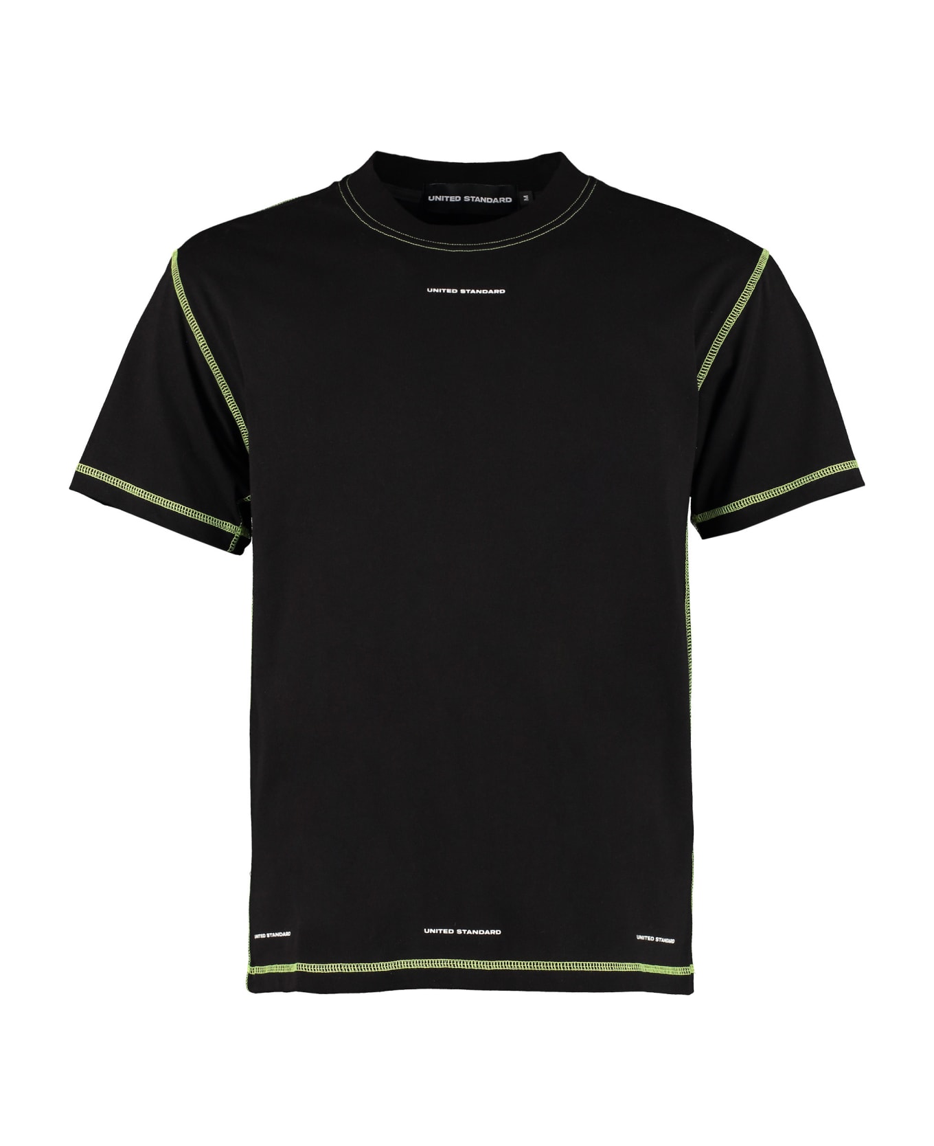 United Standard Logo Print Cotton T-shirt - black