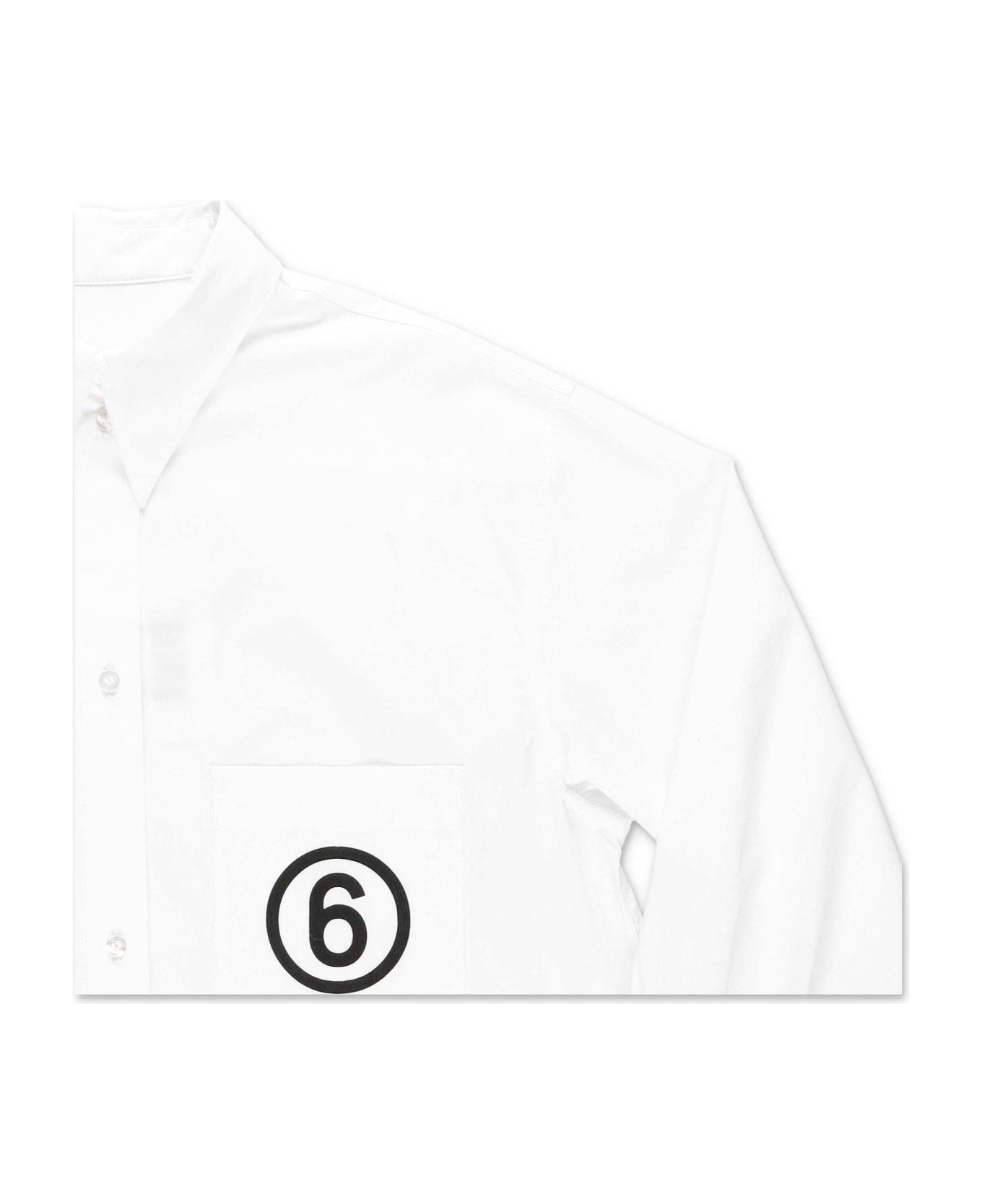 Maison Margiela Logo Print Shirt - WHITE