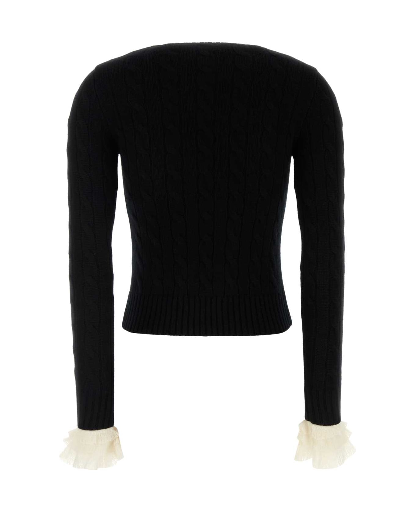 Valentino Garavani Black Cashmere Sweater - NEROAVORIO