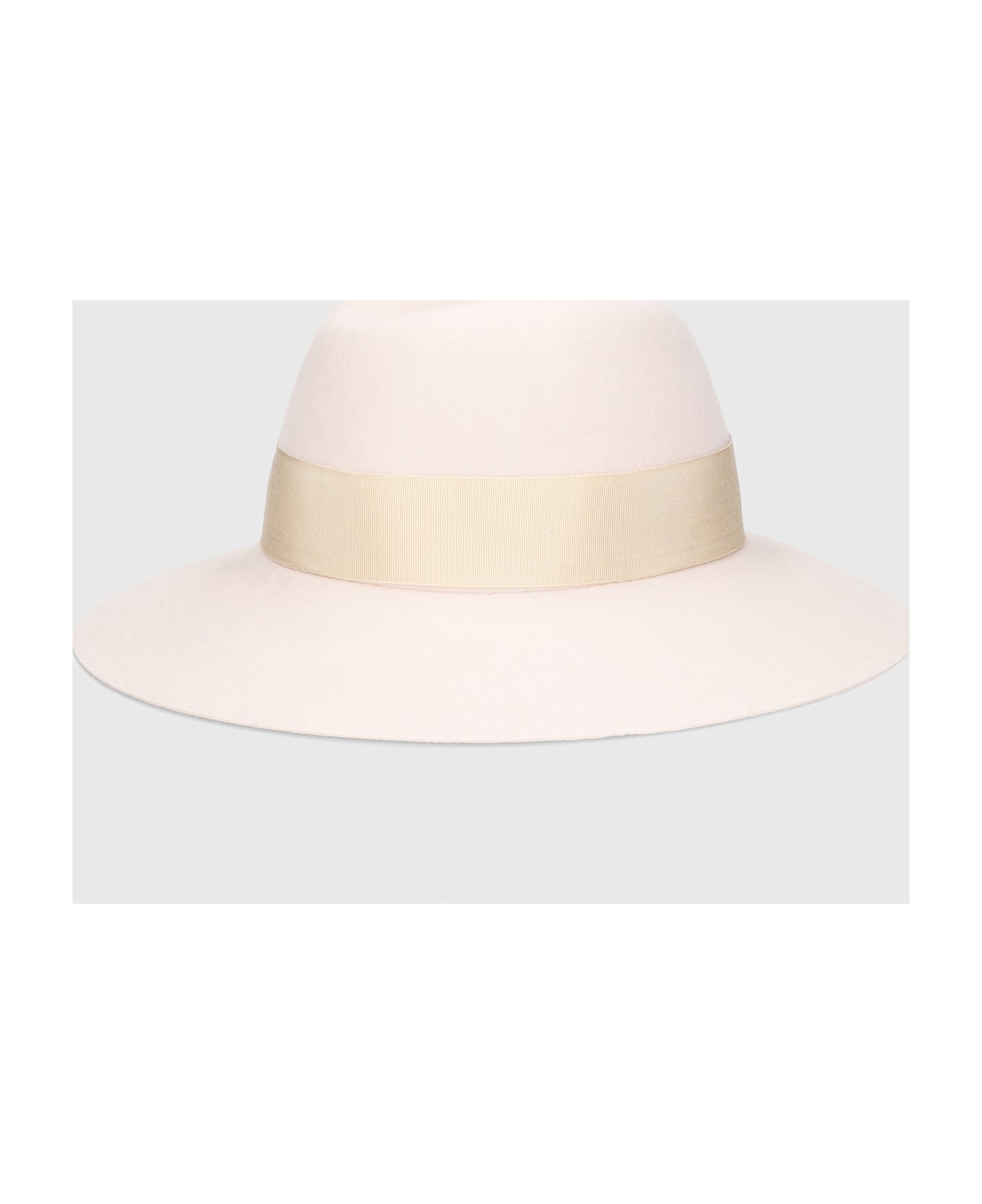 Borsalino Claudette Brushed Felt - CREAM, TONE ON TONE HATBAND