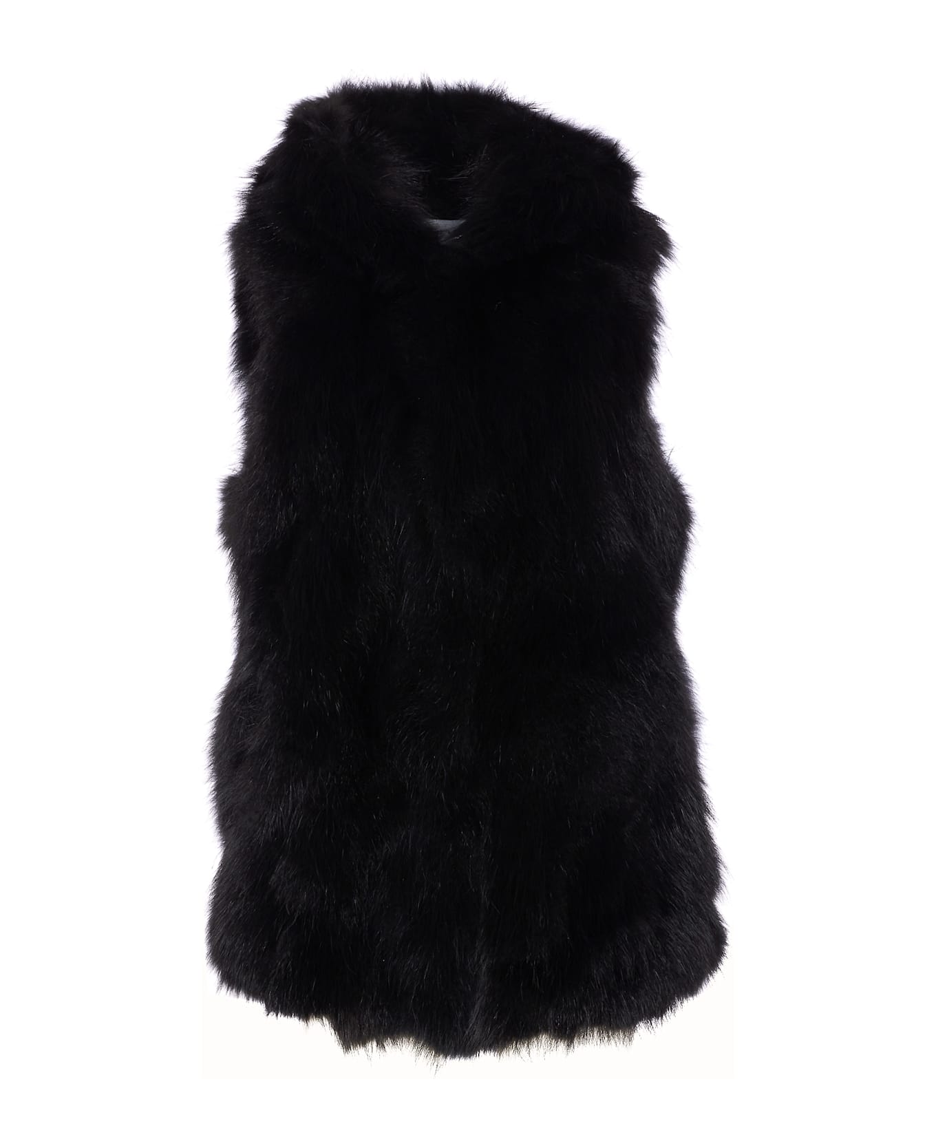 Bully Fur Vest - Black