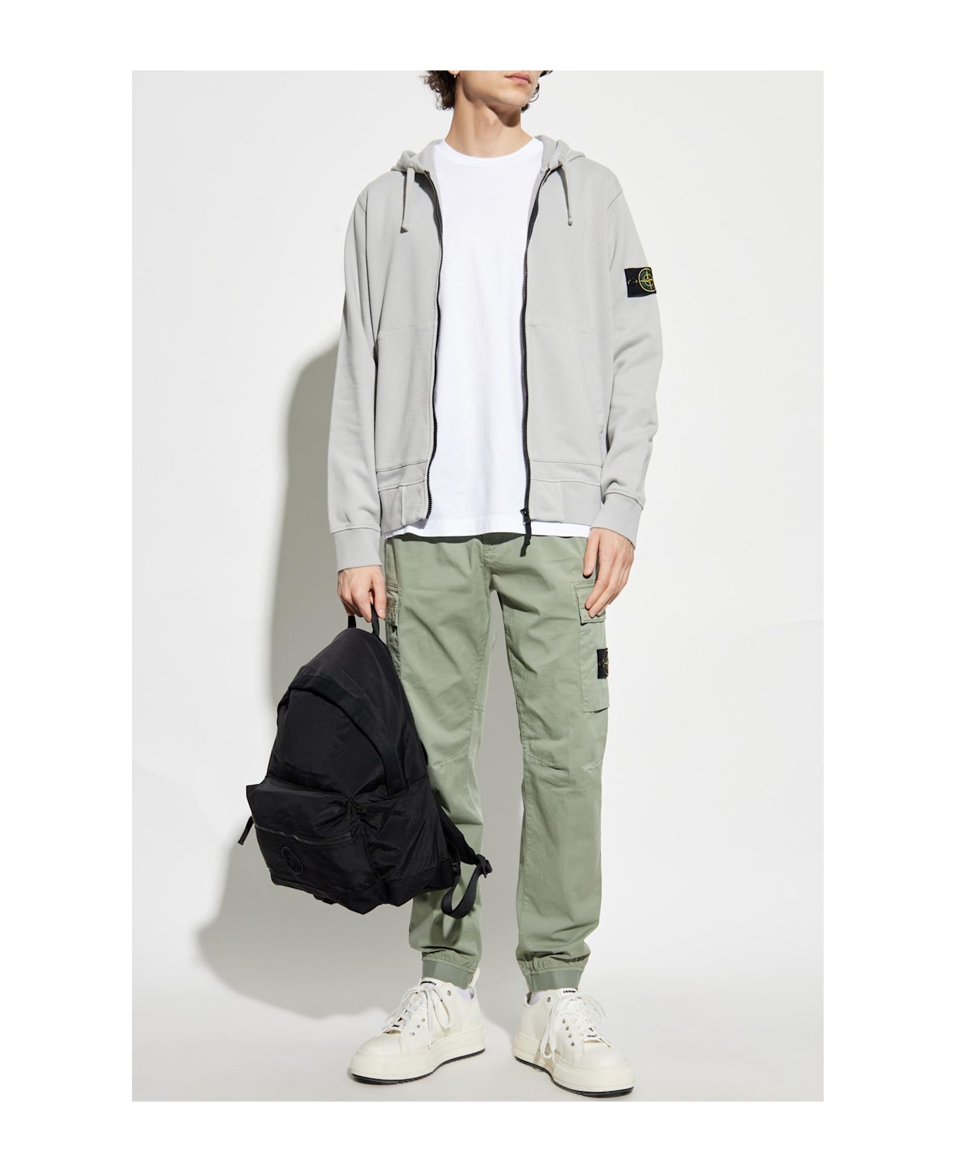 Stone Island Sweatshirt With Logo - Grigio