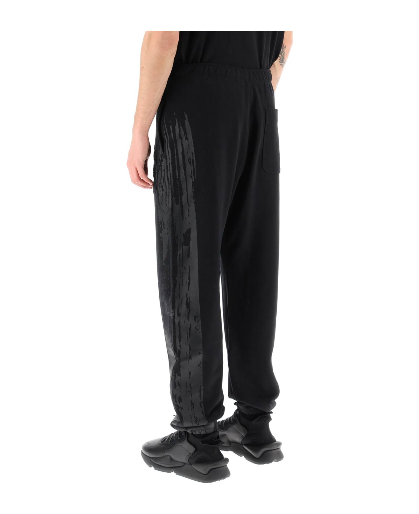 Y-3 Jogger Pants With Coated Detail - BLACK (Black)