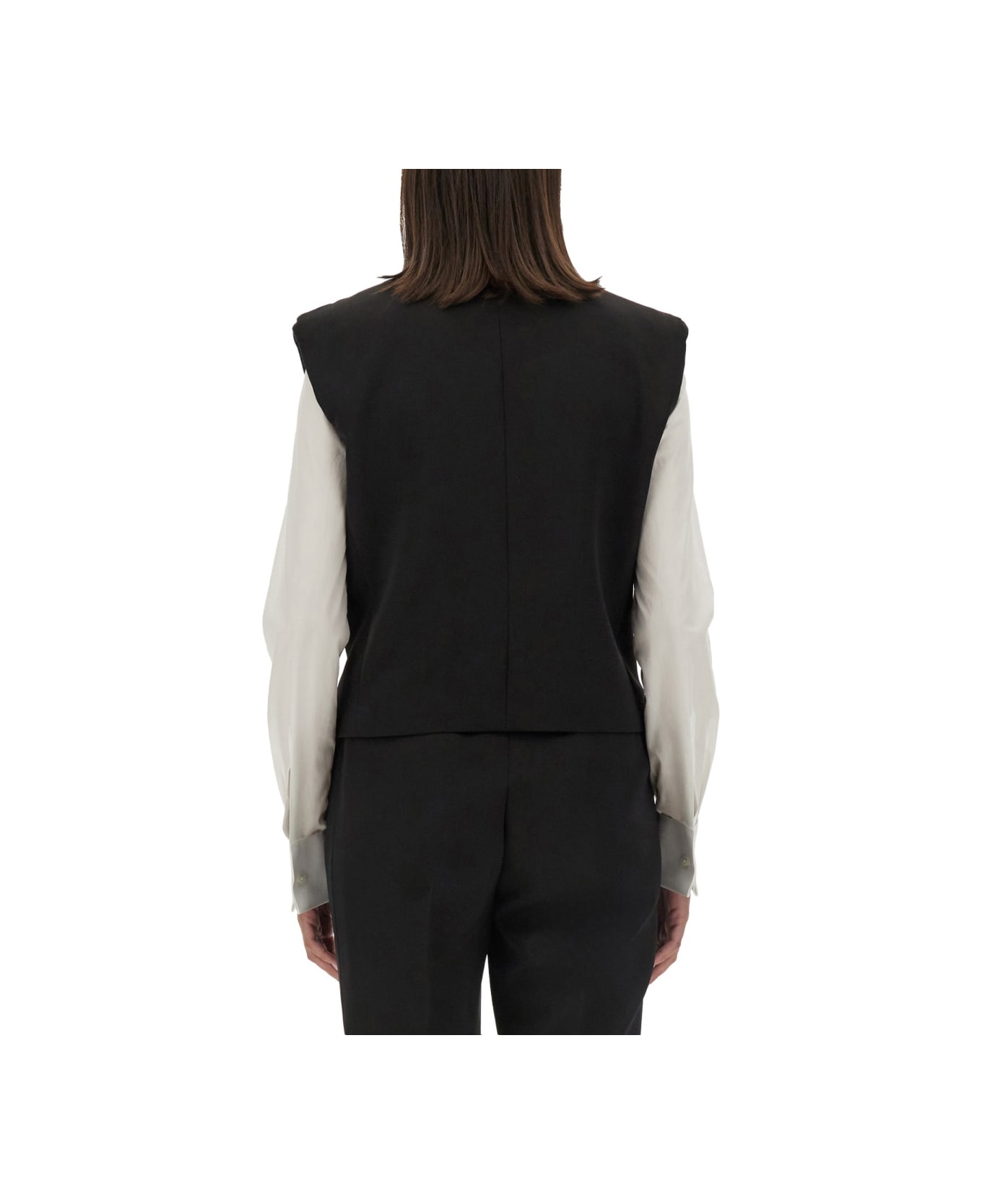 Dolce & Gabbana Double-breasted Sleeveless Jacket - BLACK