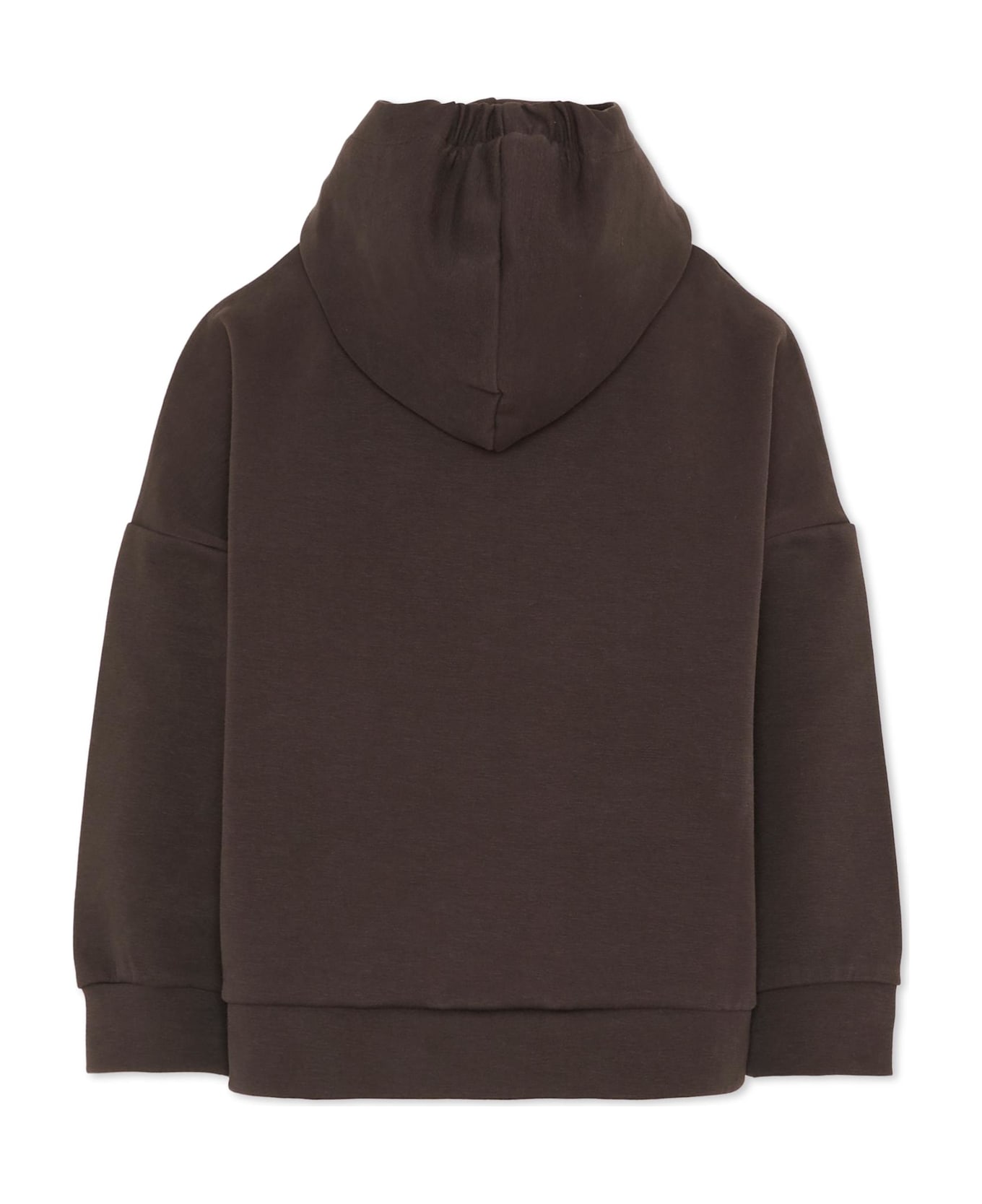Douuod Brown Sweatshirt For Girl With Logo - Brown
