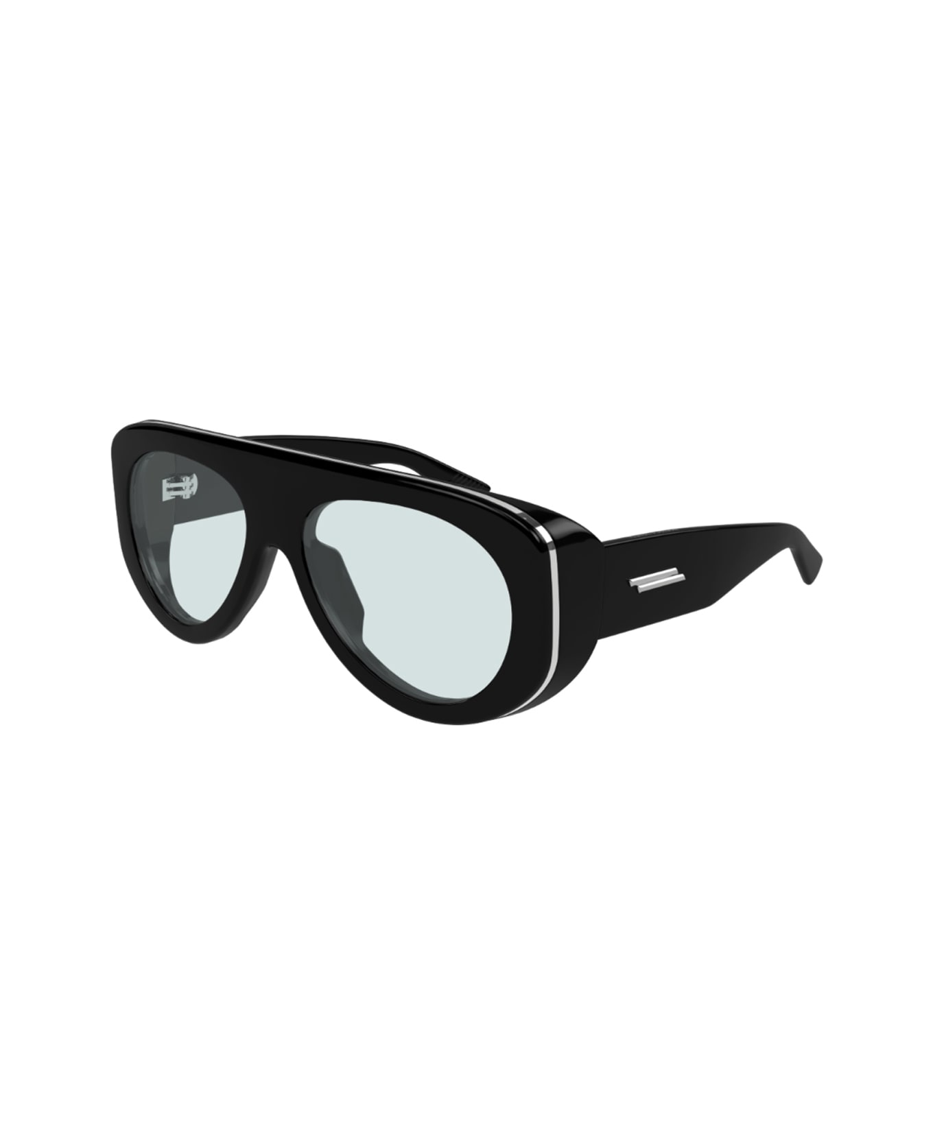Bottega Veneta Eyewear Bottega Veneta Bv1362s Linea Ribbon 004 Black Light Blue Sunglasses - Nero