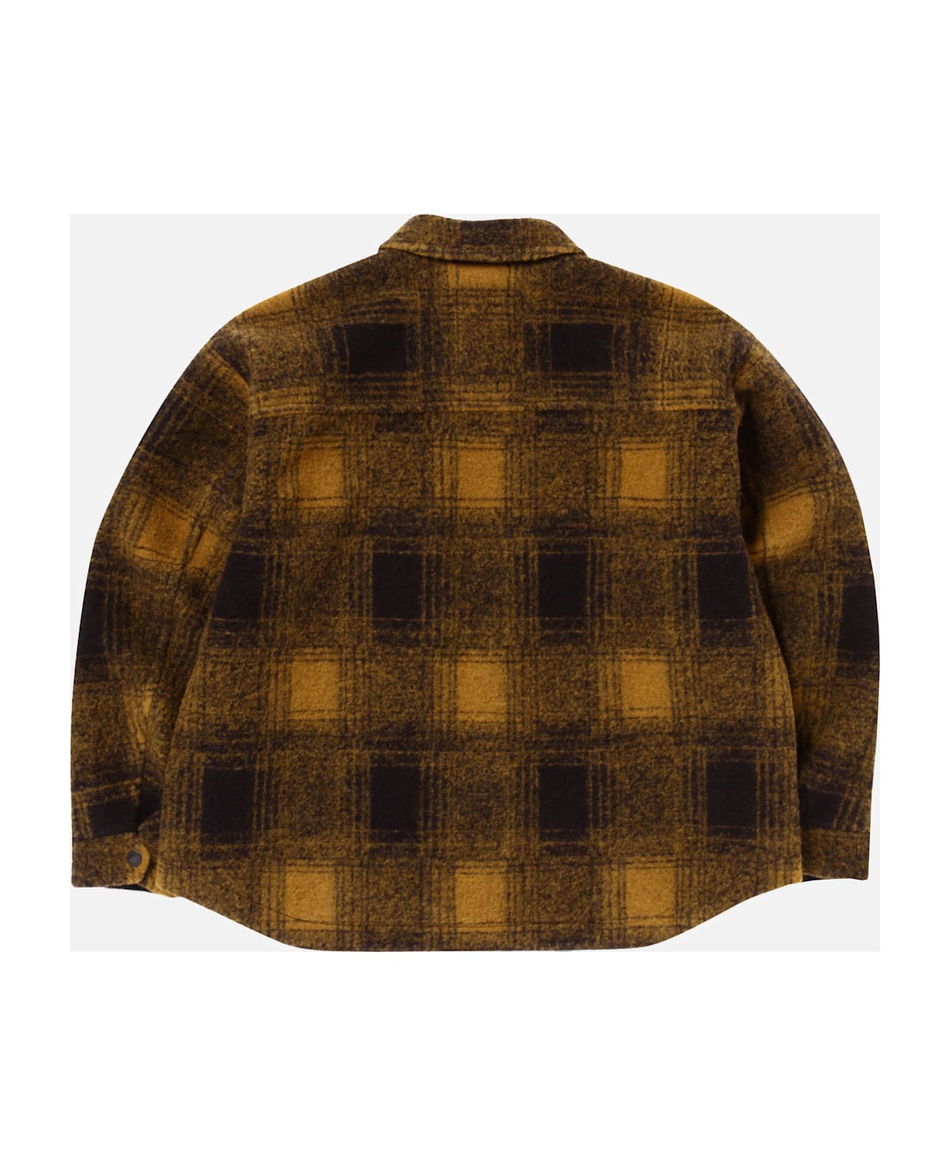 And Wander Wool Shaggy Zip Jacket - Brown