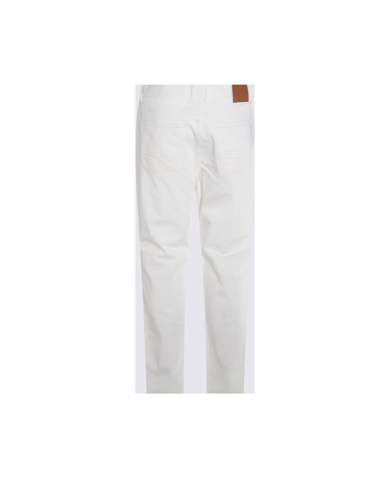 Altea White Cotton Denim Jeans - Beige