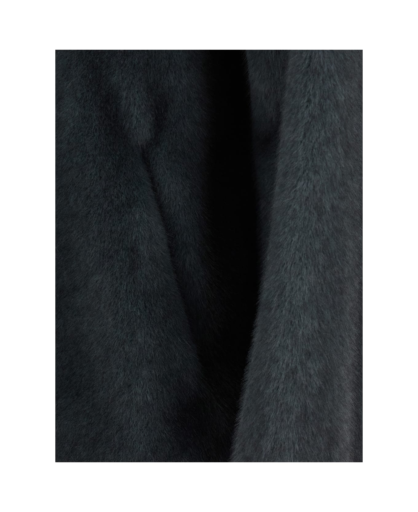 Herno Grey Jacket With Drawstring Hood And Two Front Welt Pockets In Ecofur Woman - Grey