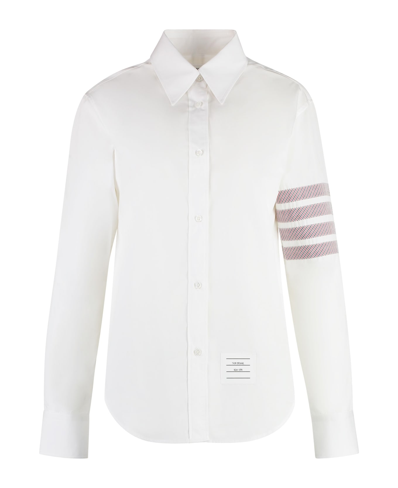 Thom Browne Button-down Collar Cotton Shirt - White