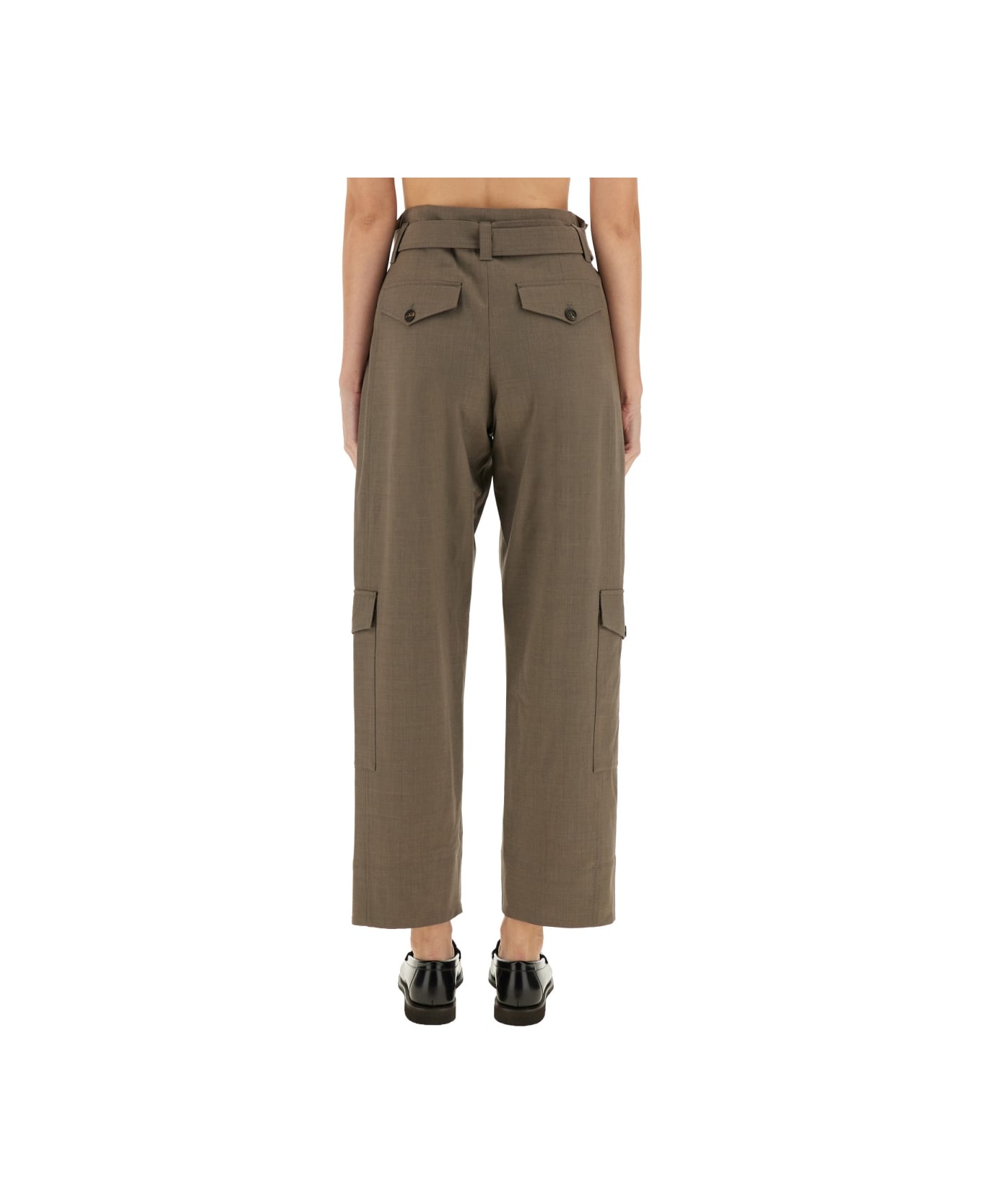 Brunello Cucinelli Belted Pants - BROWN