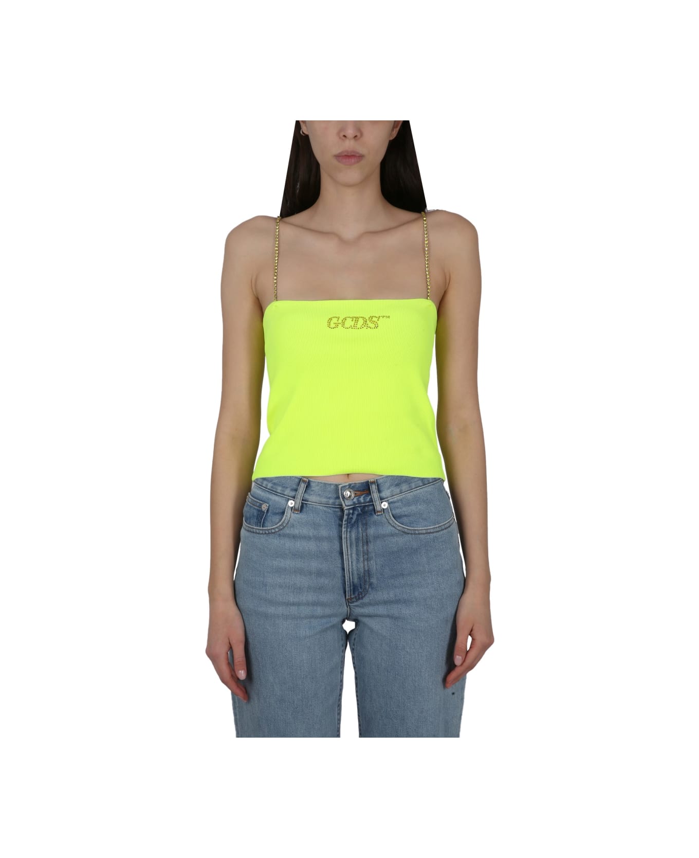 GCDS Top Gcds Bling - YELLOW