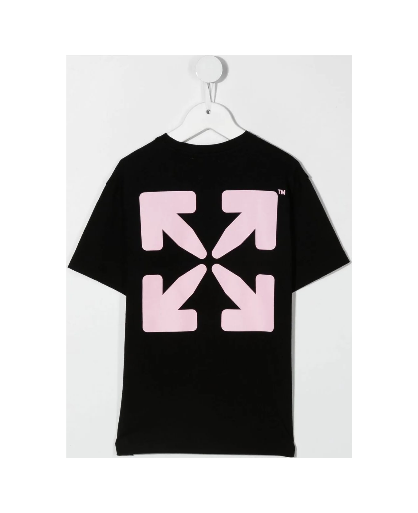 Off-White Kids Black And Pink Off Rounded T-shirt - Black/pink