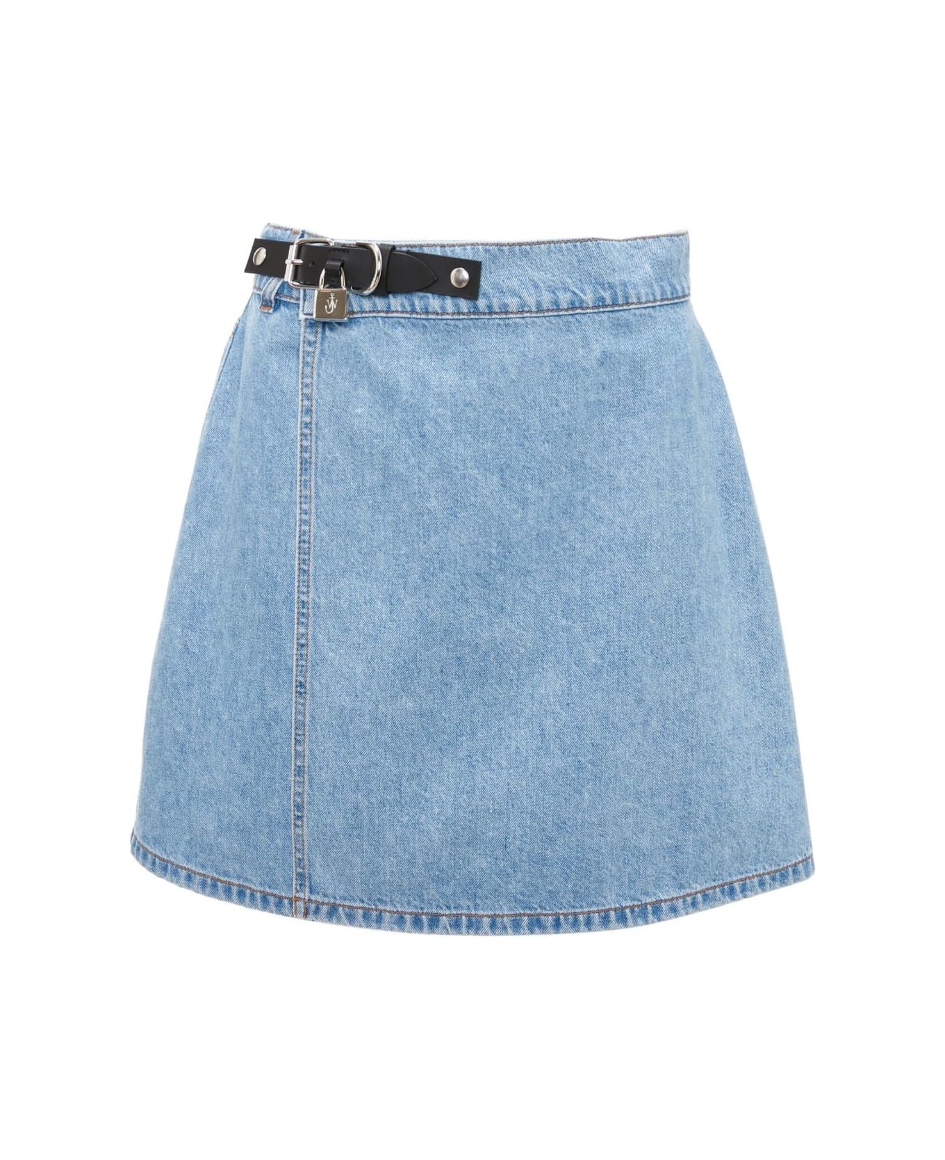 J.W. Anderson Padlock Strap Mini Skirt - Light Blue