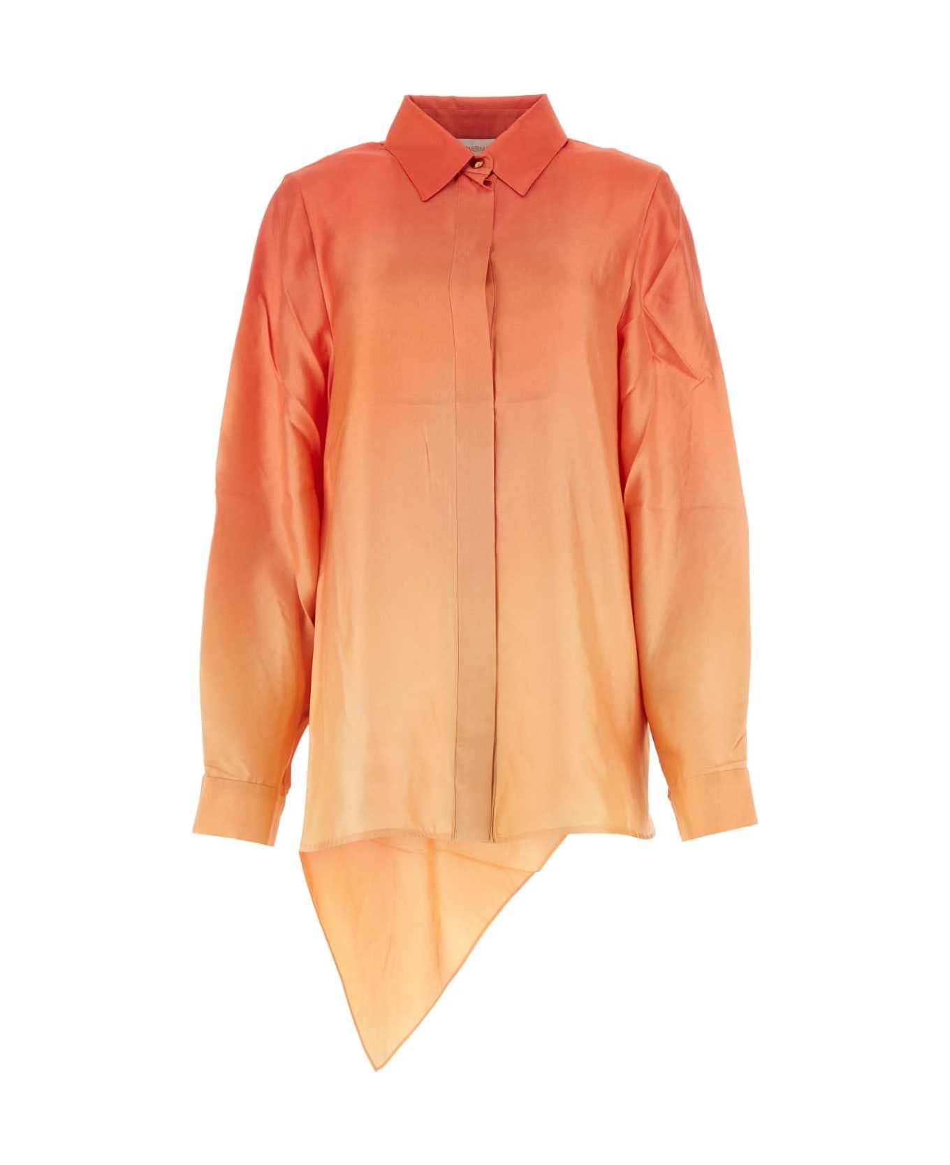Zimmermann Two-tone Silk Tranquillity Shirt - REDFIELDS