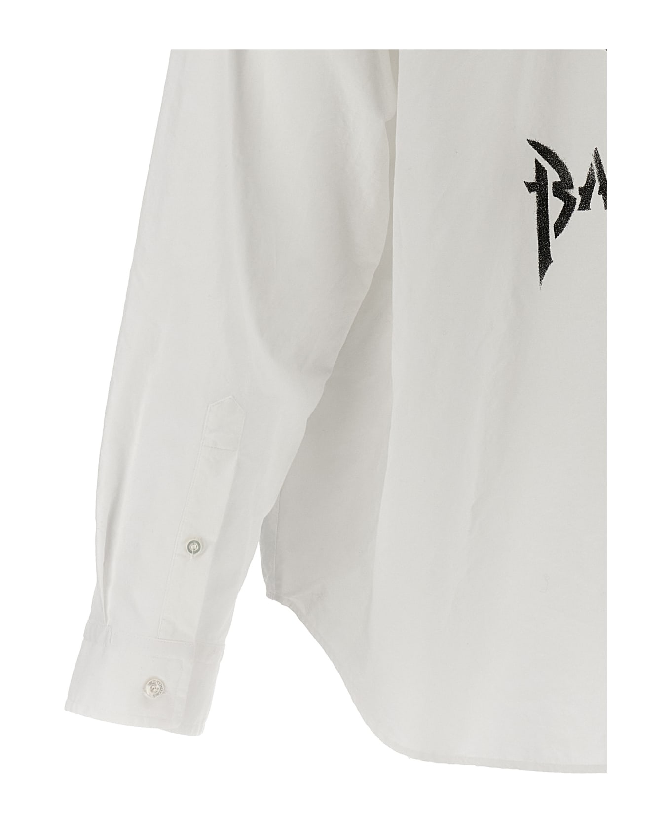 Balenciaga Logo Print Shirt - White