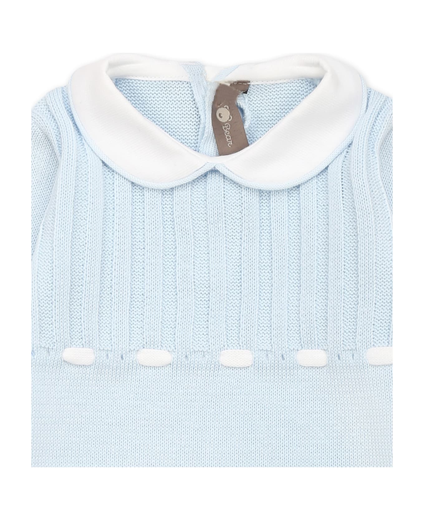 Little Bear Light Blue Babygrow For Baby Boy - Light Blue