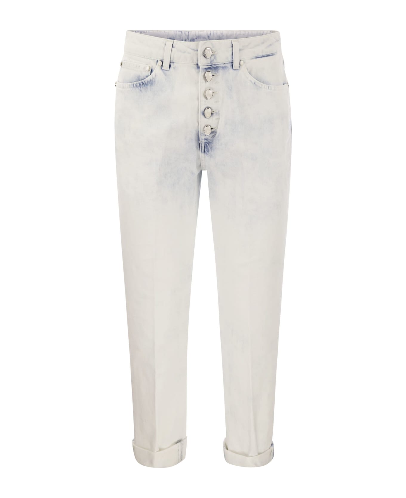 Dondup Koons - Loose Jeans With Jewelled Buttons - Blu Denim Chiaro