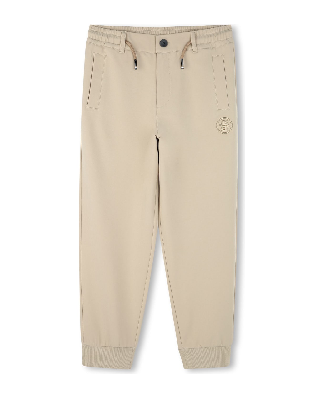Hugo Boss Pantaloni Sportivi Con Ricamo - Beige