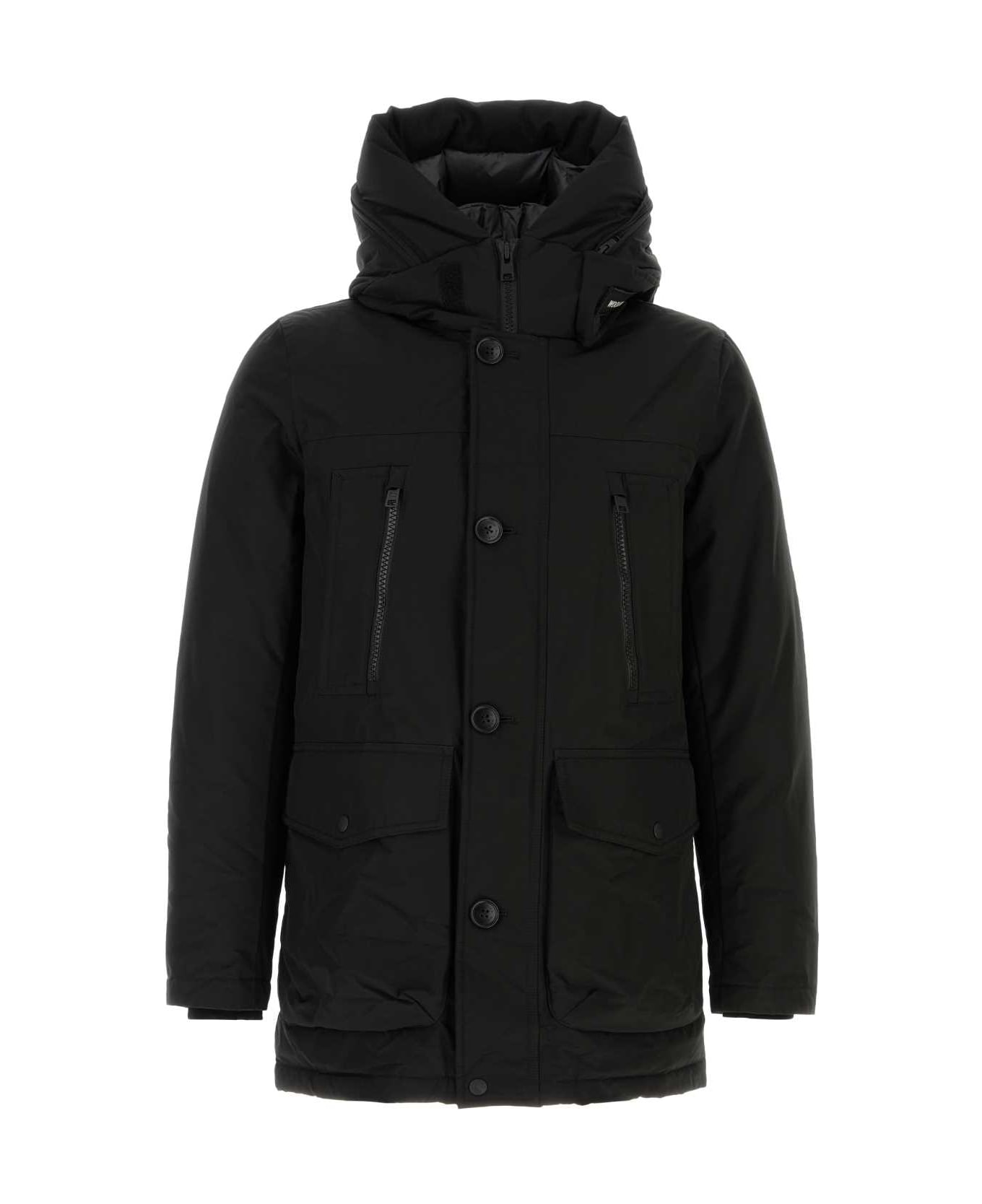 Woolrich Black Cotton Blend Down Jacket - BLACK