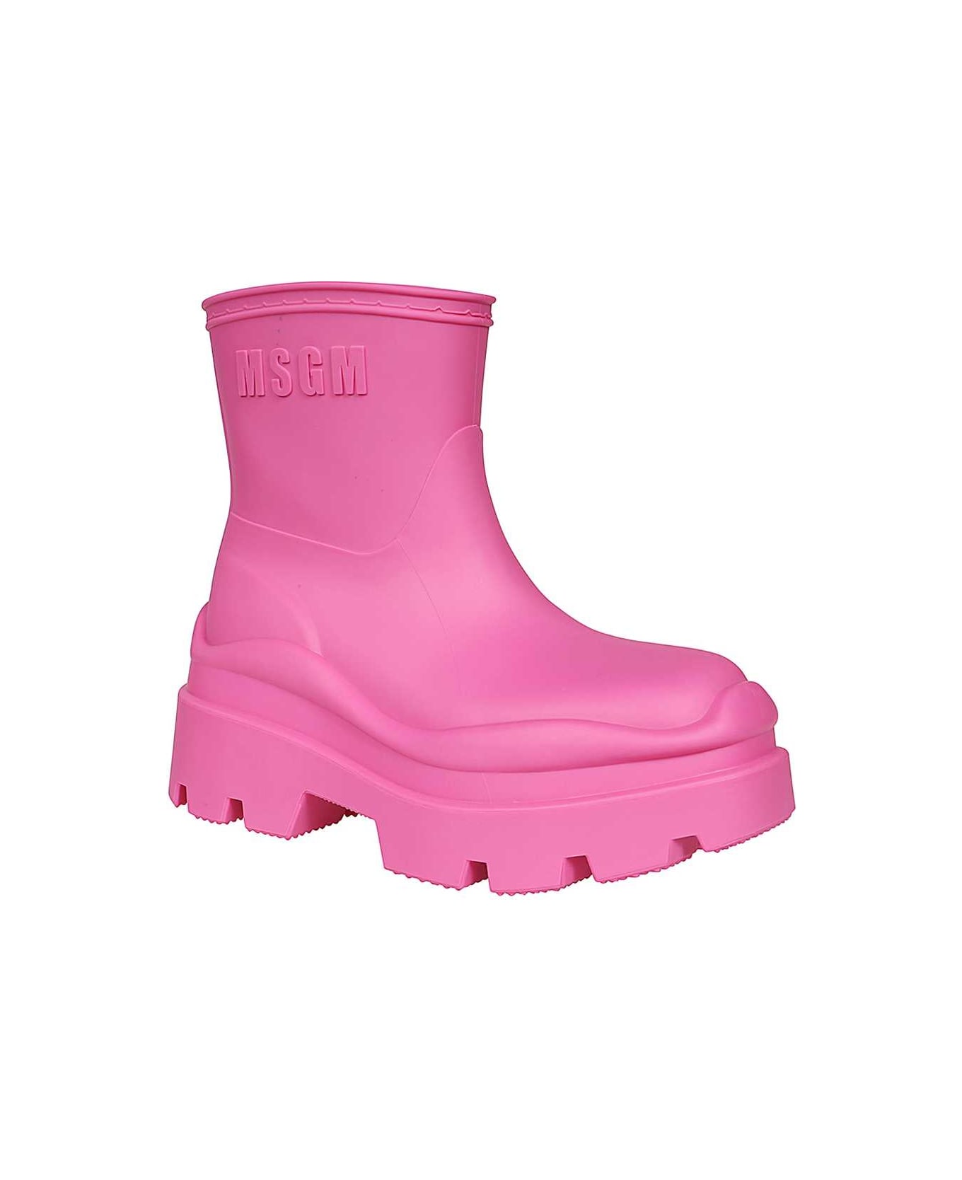 MSGM Rubber Rain Boots - Fuchsia