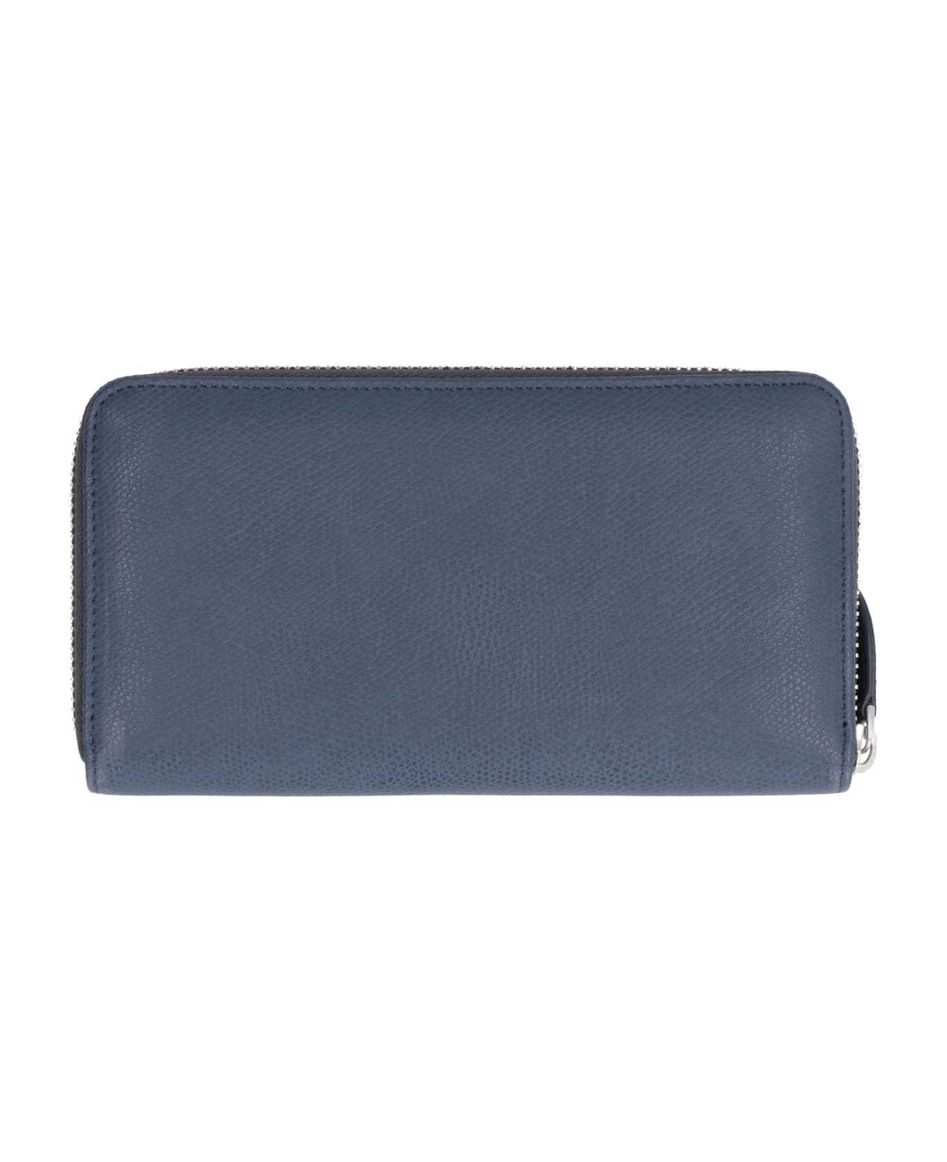 Emporio Armani Leather Zip Around Wallet - blue