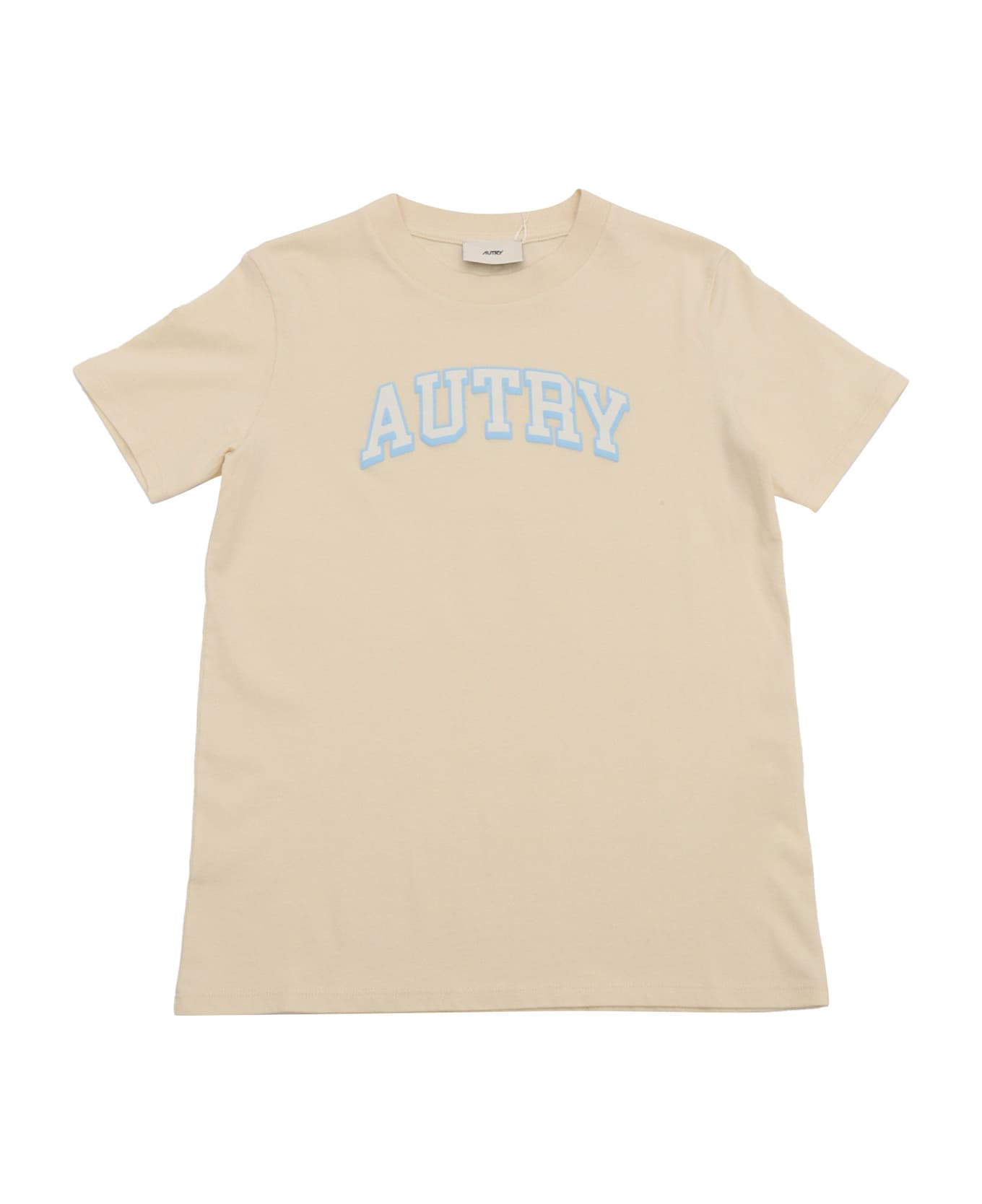 Autry Main Kids Cotton Cream T-shirt - BEIGE