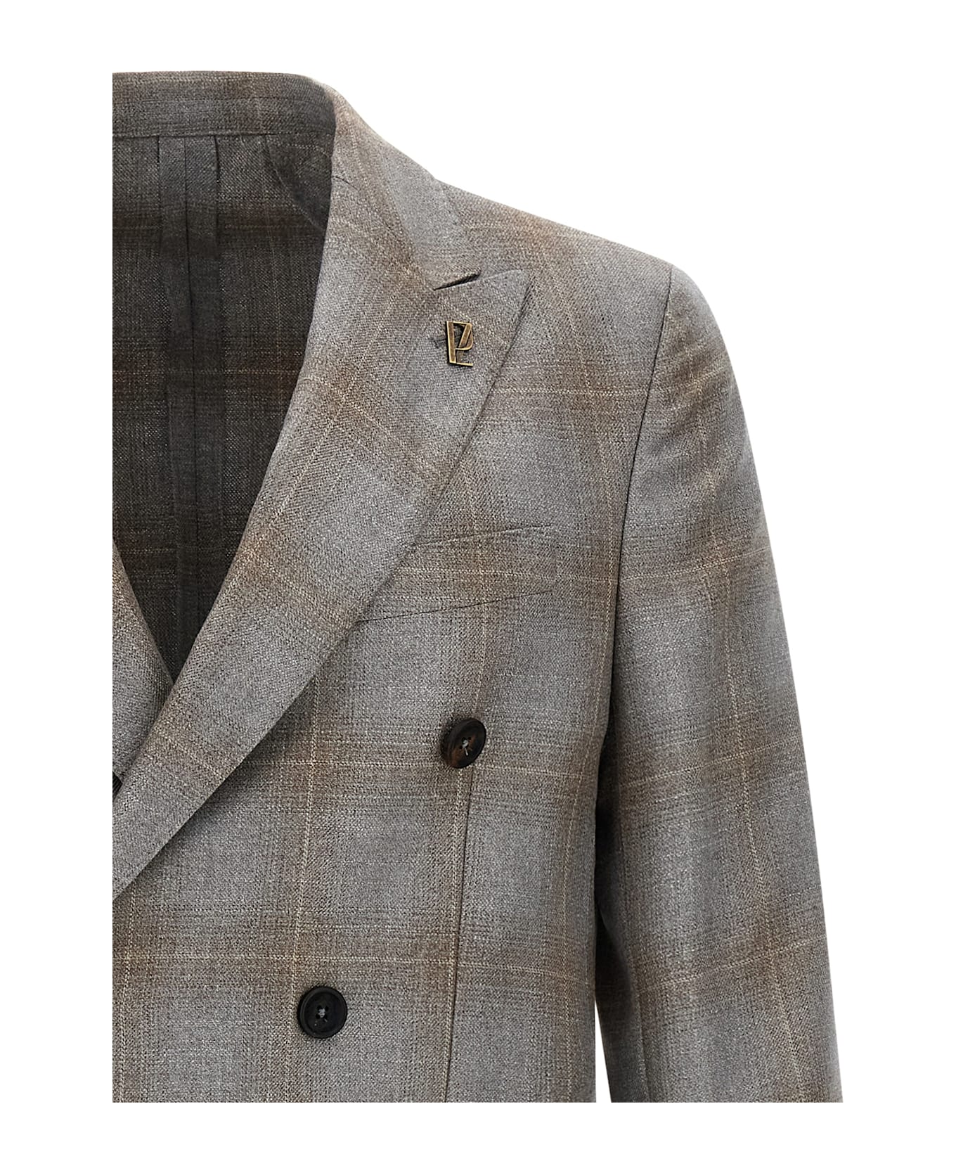 Pal Zileri Double-breasted Blazer - Gray