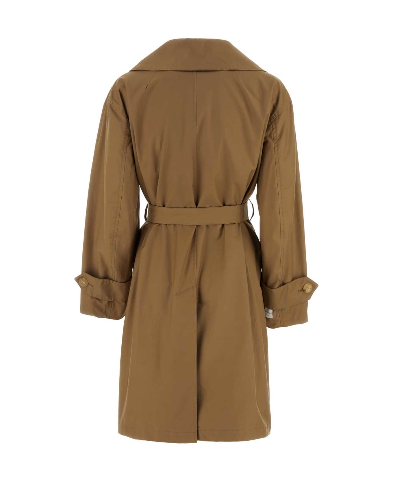 Max Mara The Cube Biscuit Twill Vtrench Trench - CARAMEL