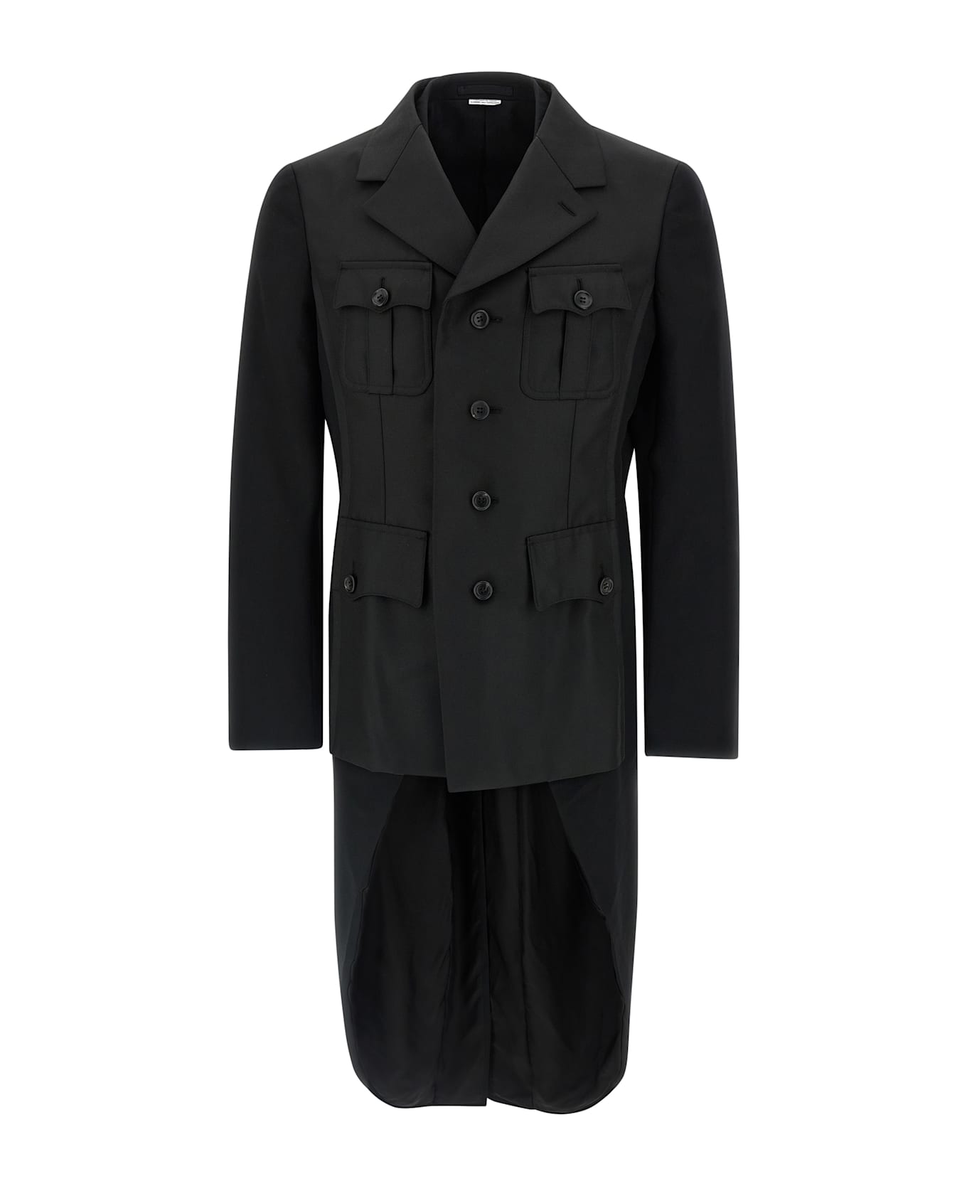 Comme Des Garçons Homme Plus Double Layer Blazer Jacket - Black  
