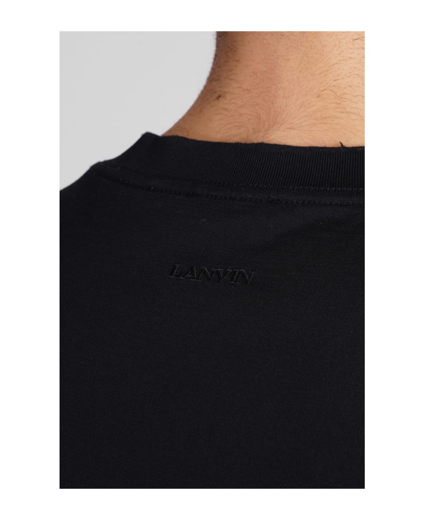 Lanvin T-shirt In Black Cotton - black シャツ