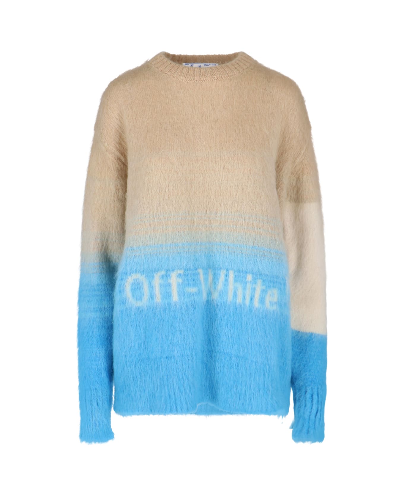 Off-White Multicolor Mohair Blend Sweater - Beige