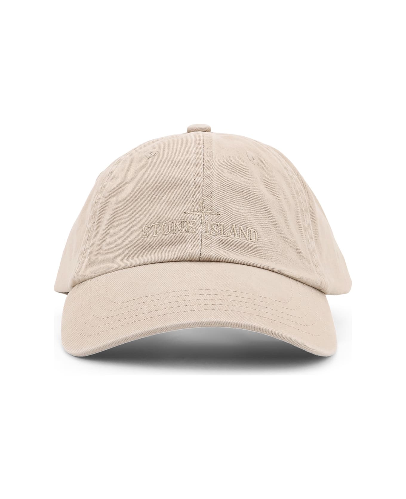 Stone Island Cotton Baseball Hat - Desert