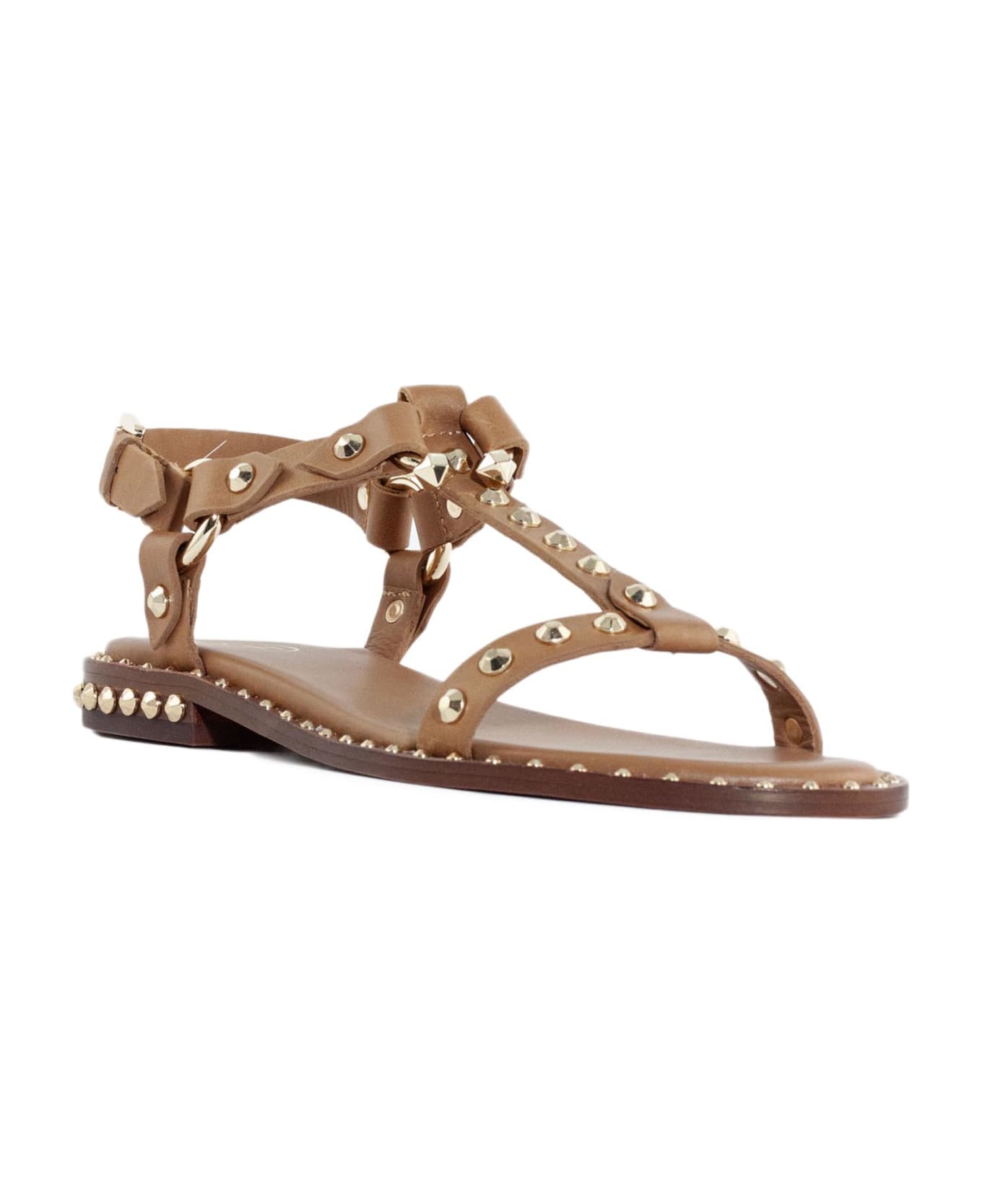 Ash Brown Leather Patsy Sandals - Brown サンダル