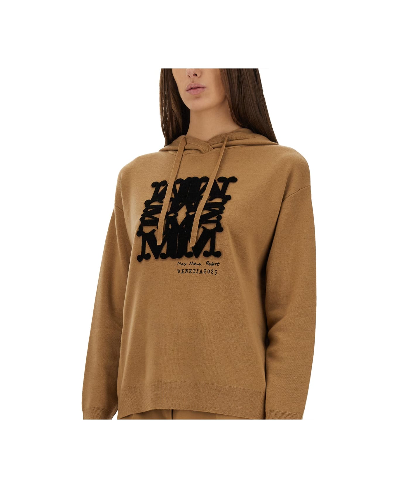 Max Mara Wool Hoodie - BEIGE