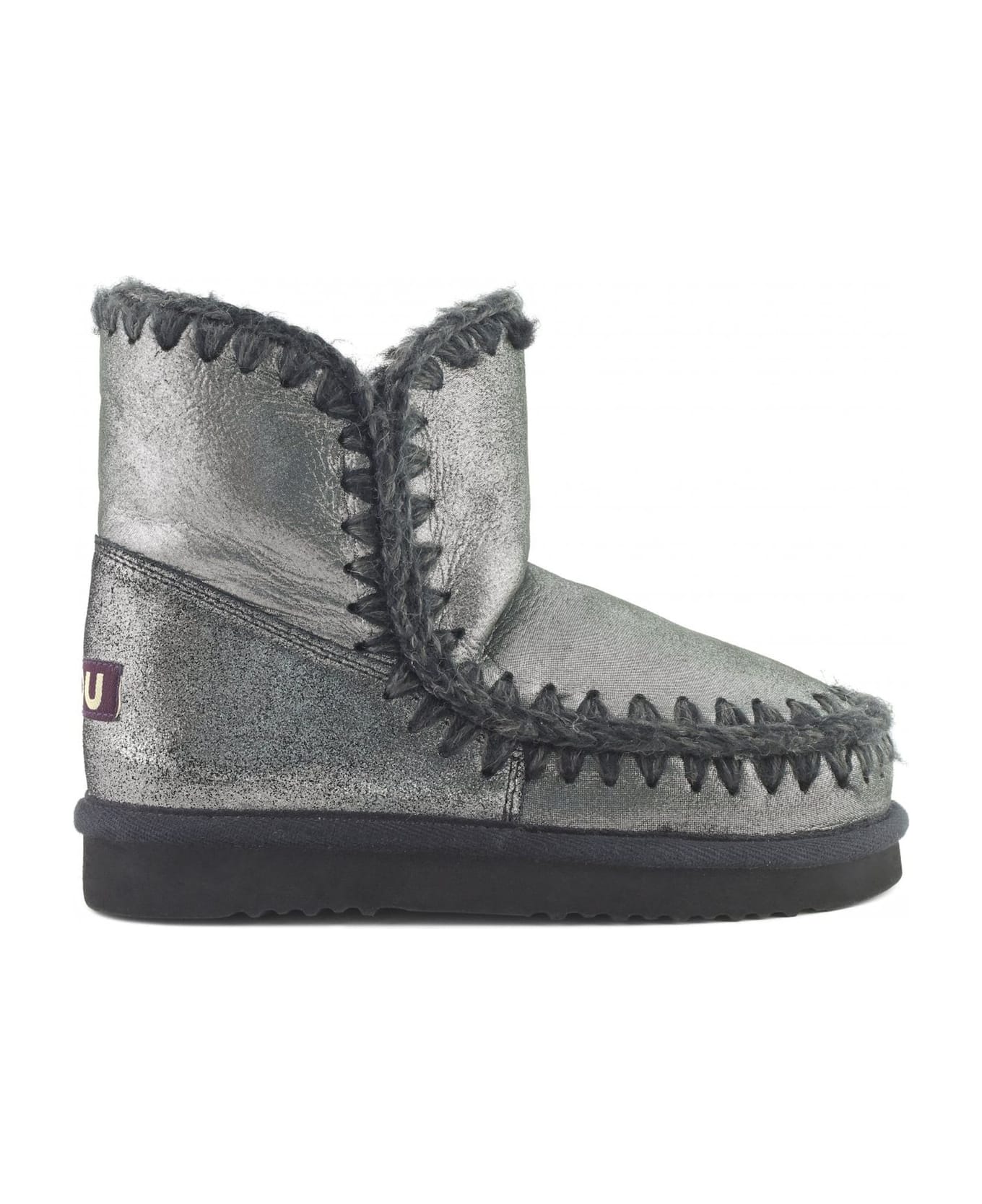 Mou Microglitter Black Double-face Sheepskin Eskimo 18 - Black