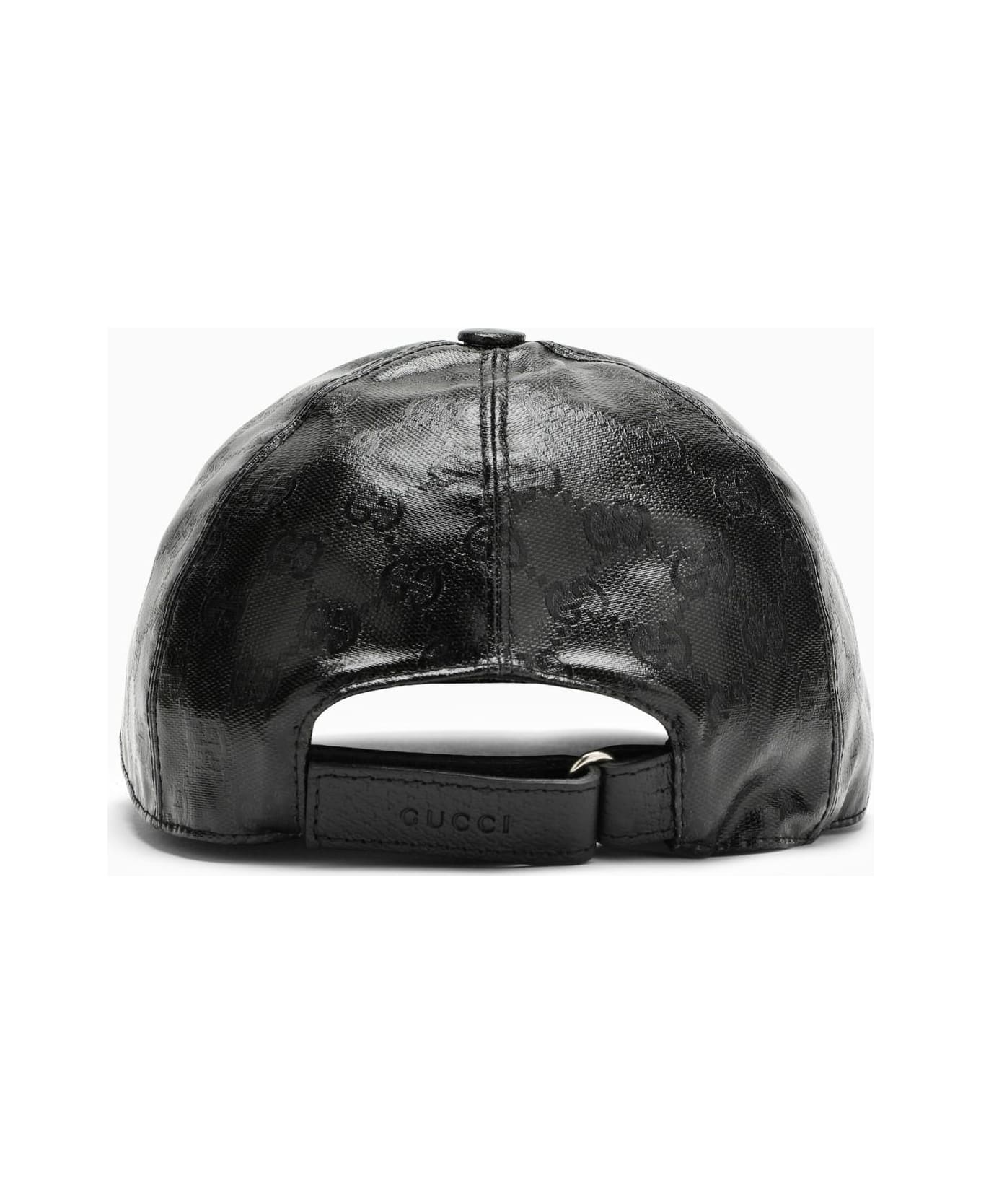 Gucci Black Hat With All-over Logo - Black