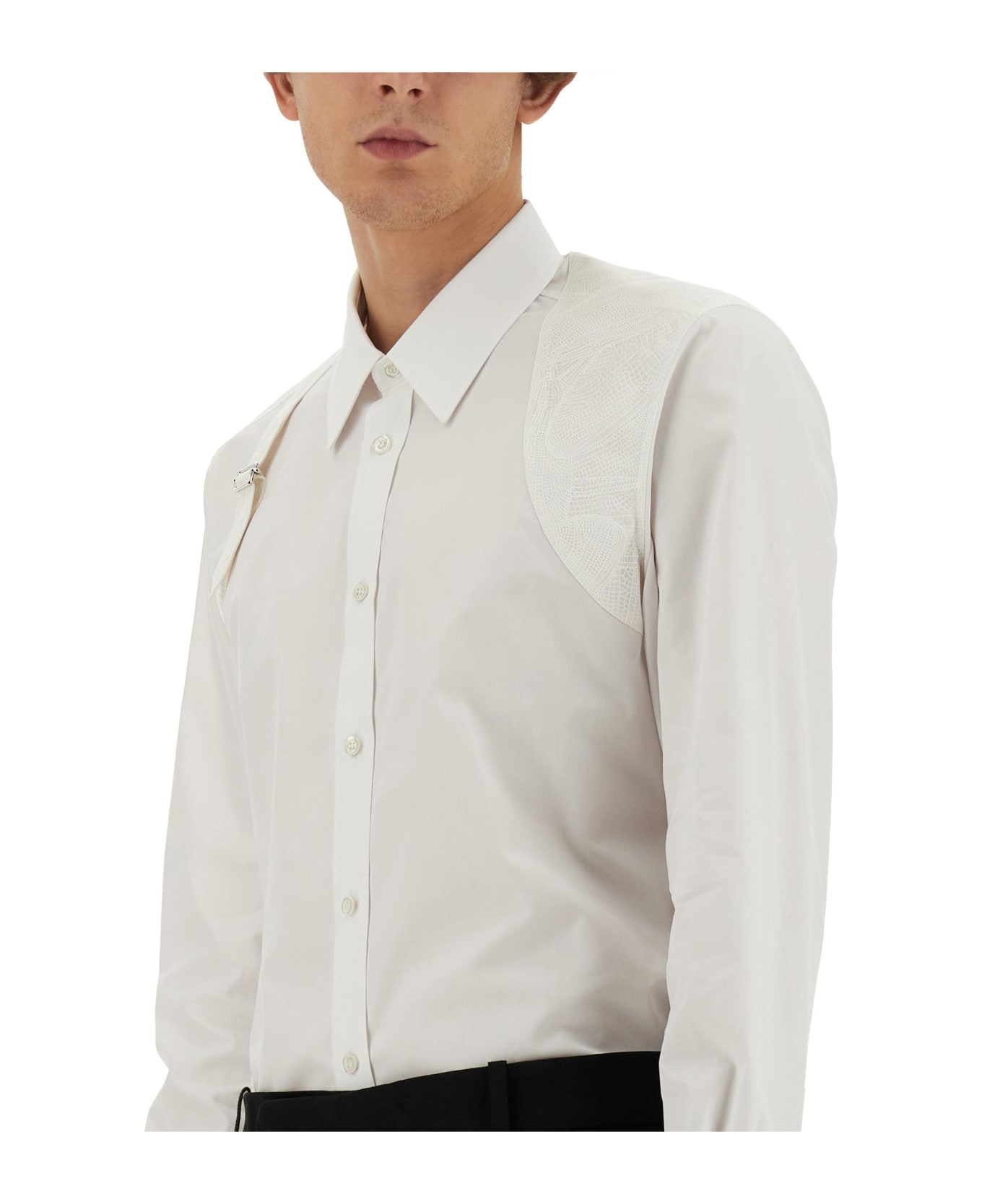 Alexander McQueen Harness Shirt - BIANCO