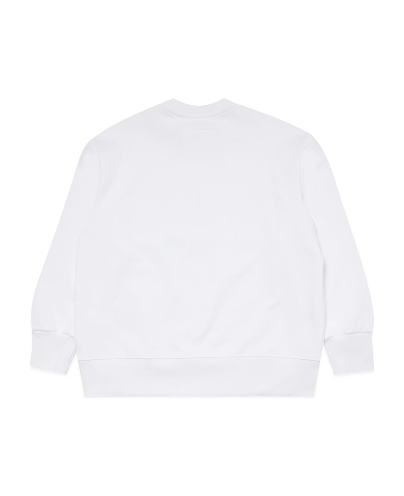 MM6 Maison Margiela Mm6s84u Sweat-shirt Maison Margiela Crew-neck Sweatshirt Branded With Numeric Logo - Bianco