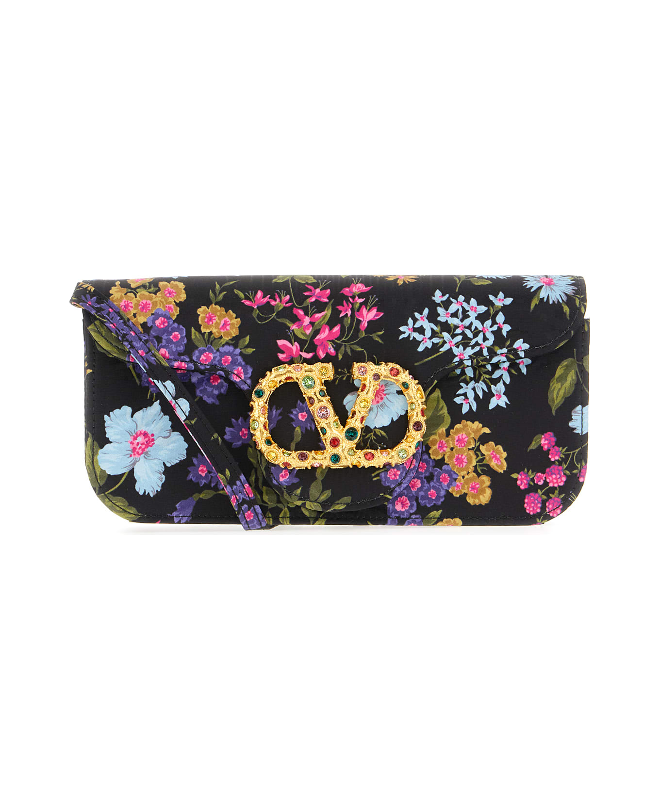 Valentino Garavani Printed Fabric Clutch - MULTI NERO