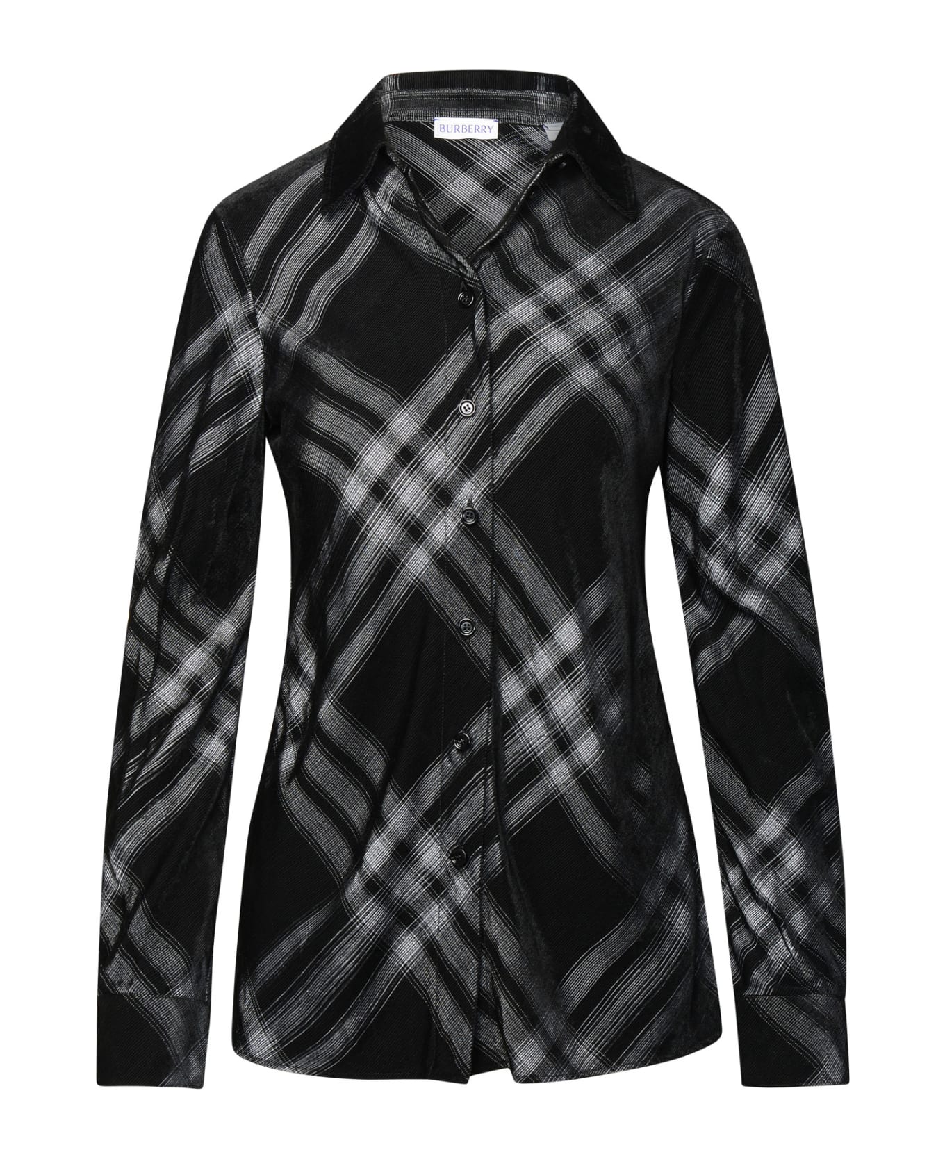 Burberry Black Viscose Shirt - Monochrome Ip Pttn