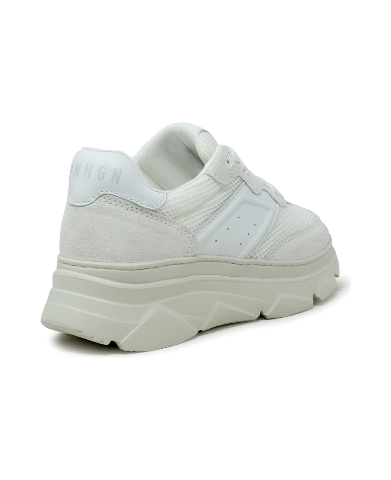 Copenhagen White Leather/suede Sneakers - WHITE