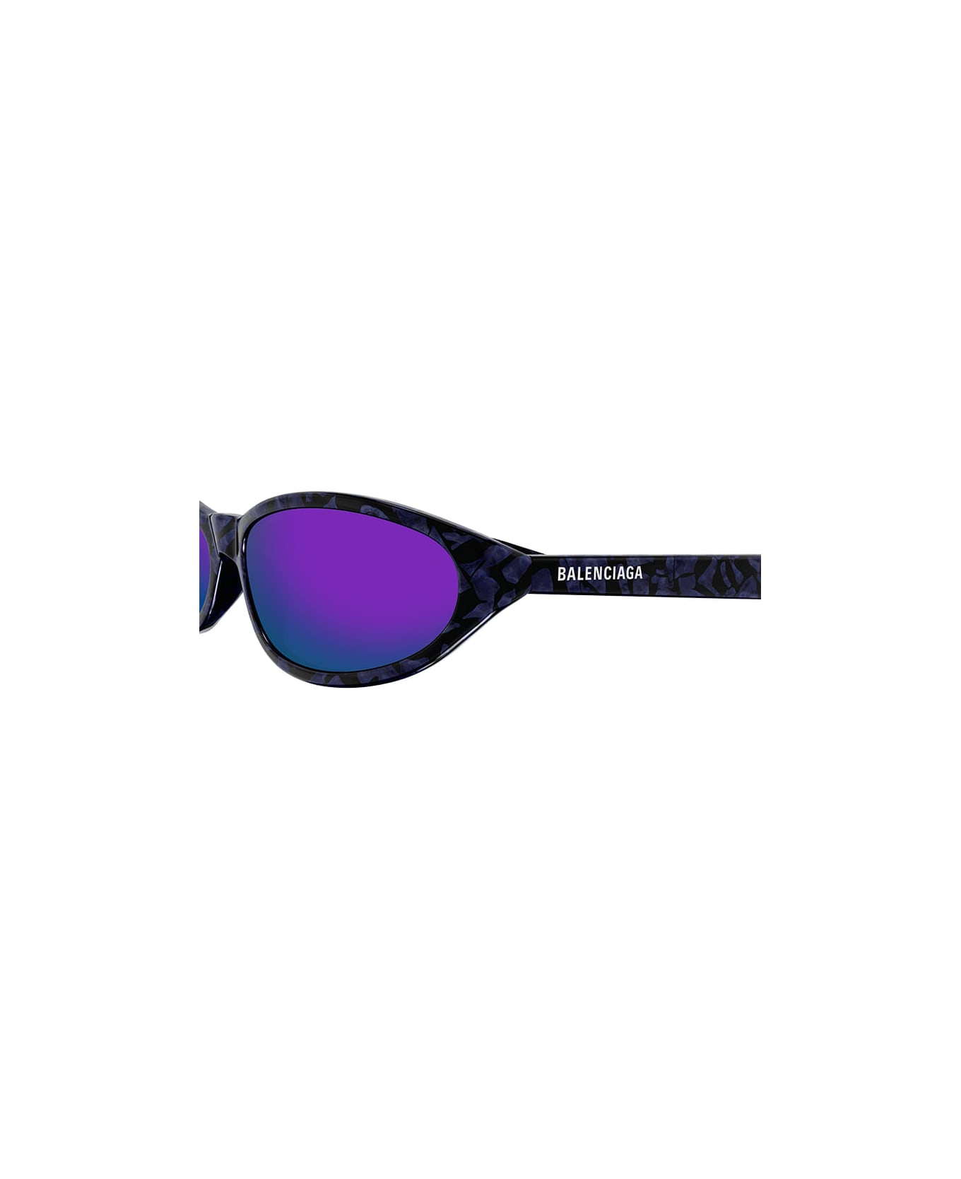 Balenciaga Eyewear Bb0007s-011 - Black / Violet Sunglasses - Black