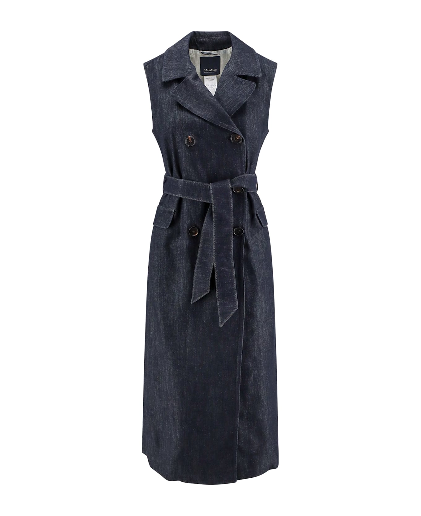 
S Max Mara Greta Midi Denim Dress - BLU MARINO